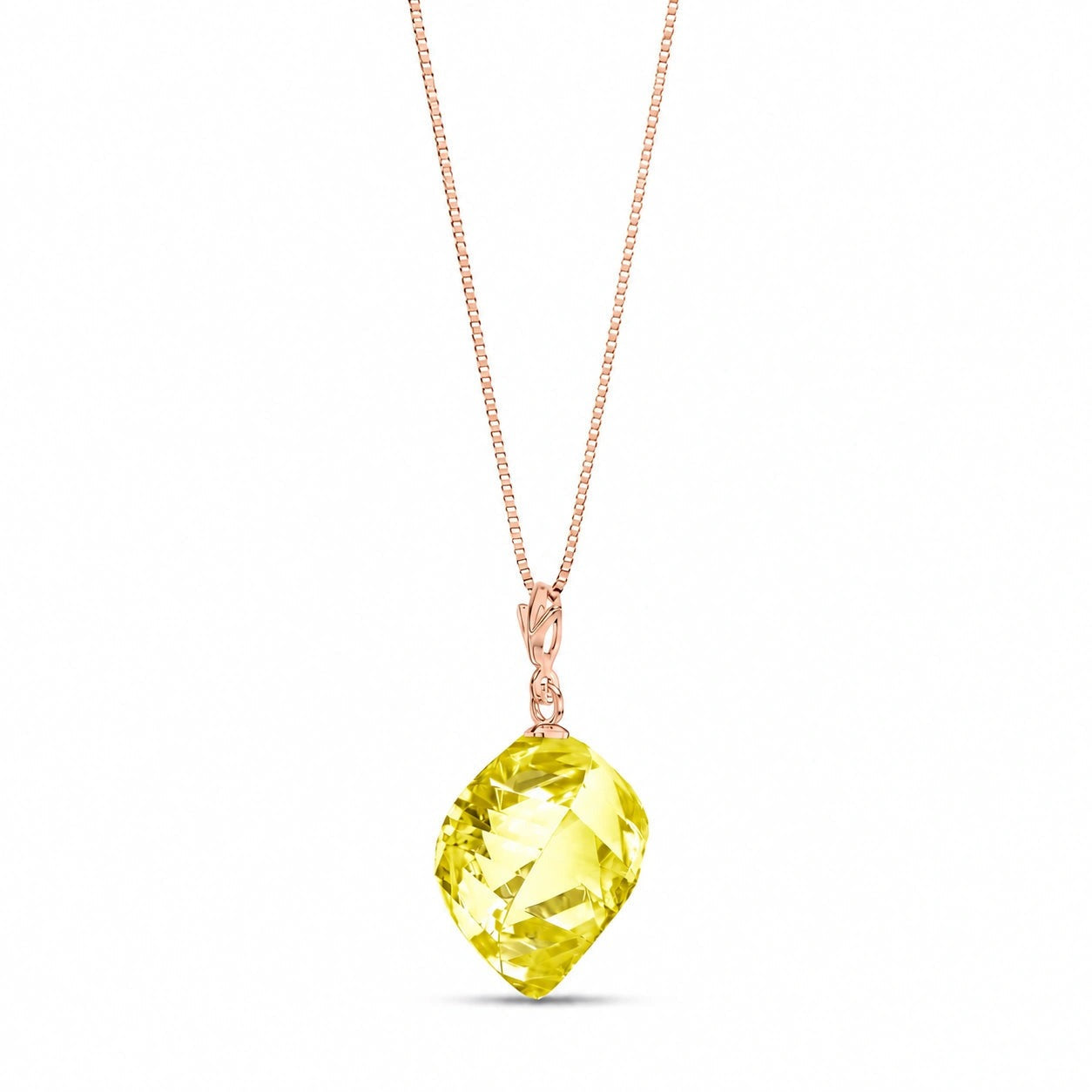 Rose Gold Pendant Necklace Spinel 10K — Malvina