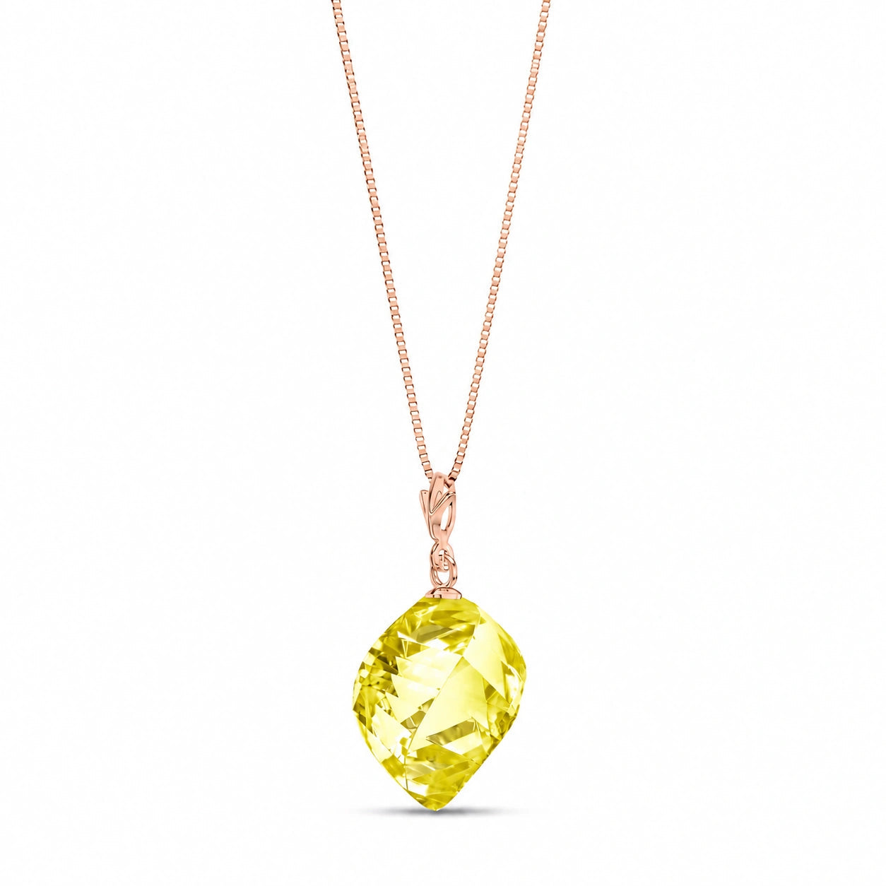 Rose Gold Pendant Necklace Spinel 10K — Malvina