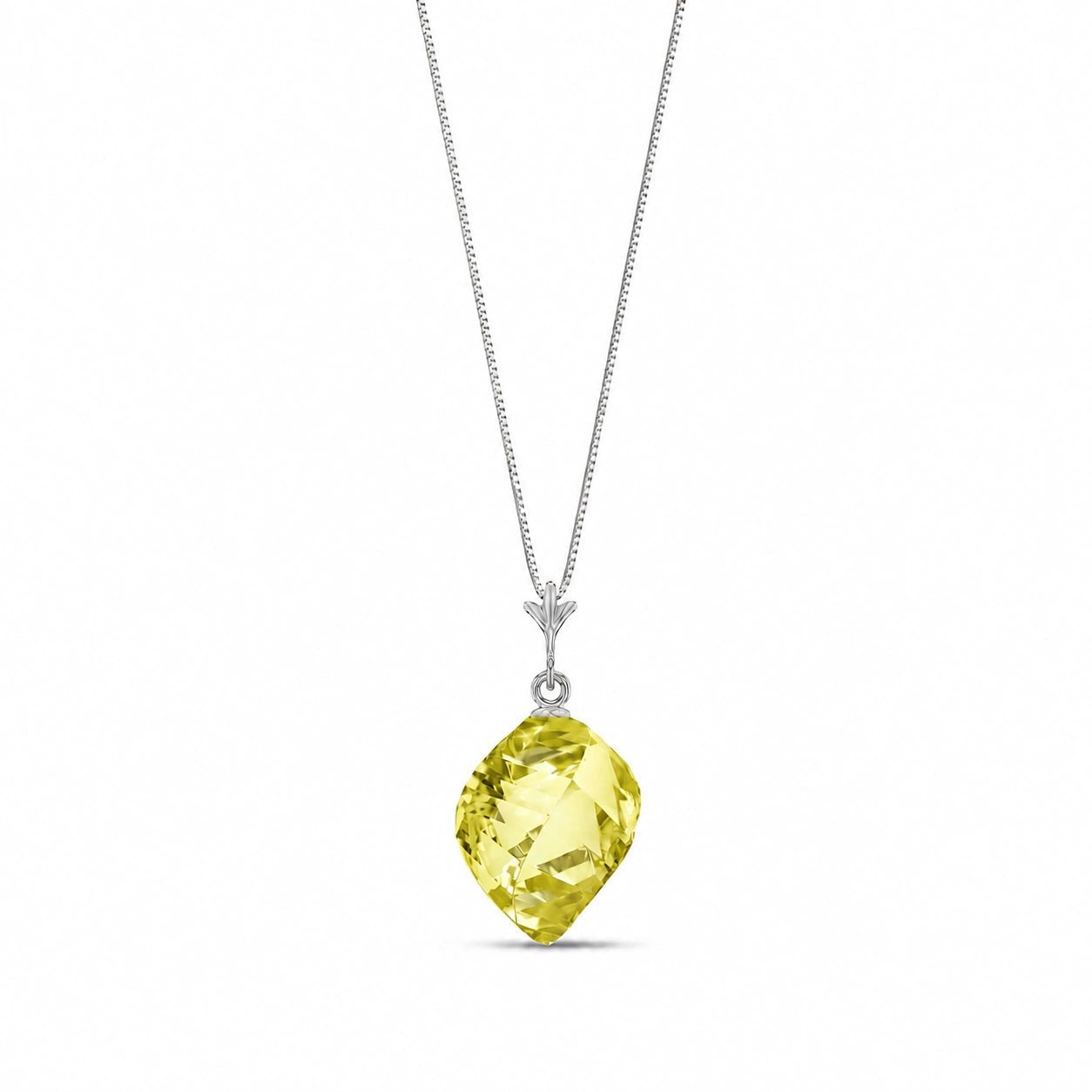 White Gold Pendant Necklace Spinel 10K — Malvina