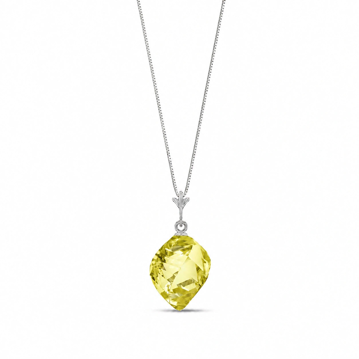 White Gold Pendant Necklace Spinel 10K — Malvina