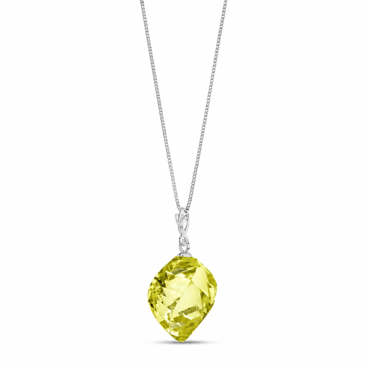 White Gold Pendant Necklace Spinel 10K — Malvina