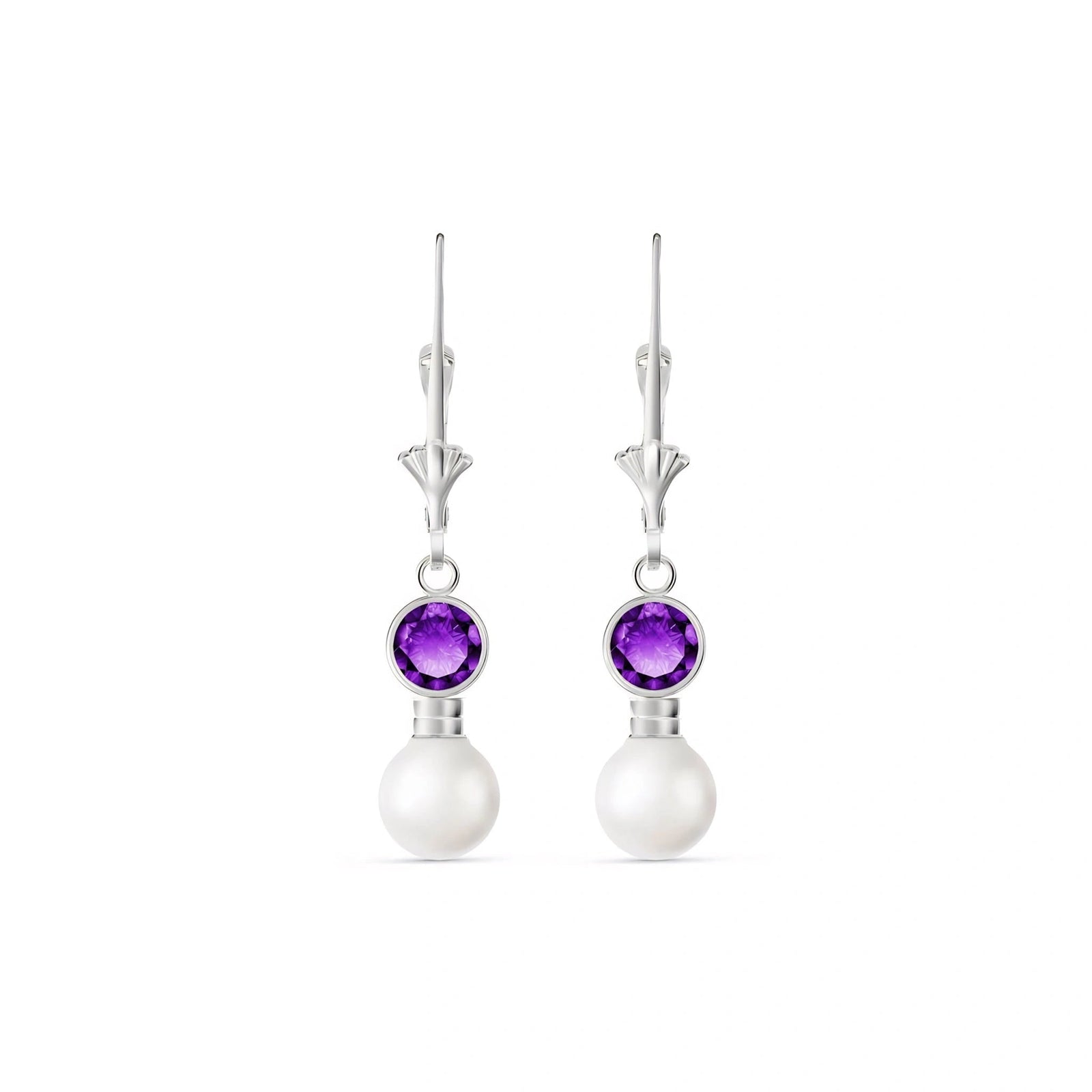 White Gold Amethyst & Pearl — Emiliangela