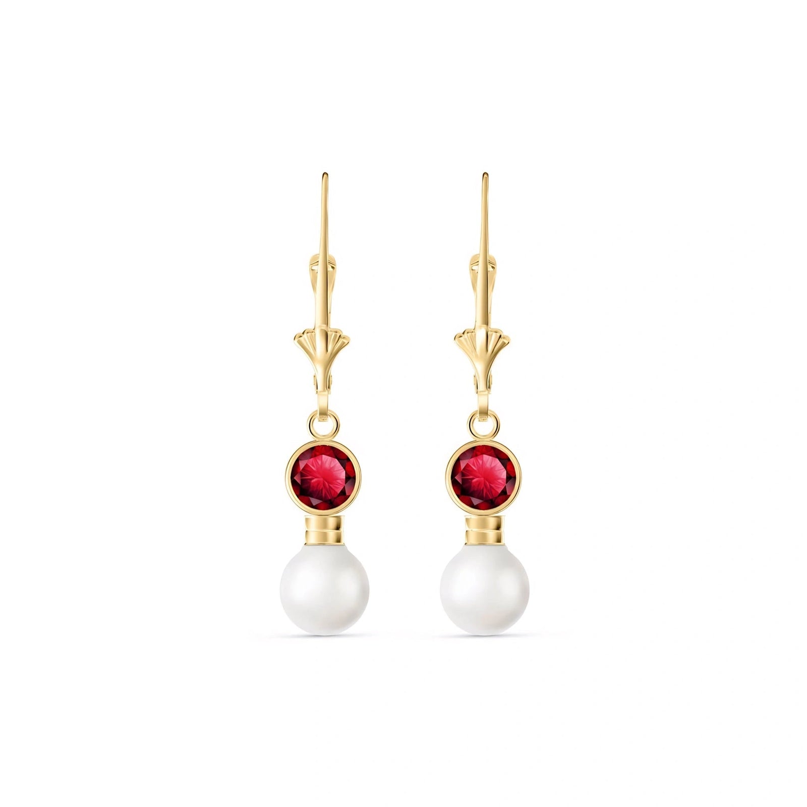 Yellow Gold Ruby & Pearl — Emiliangela