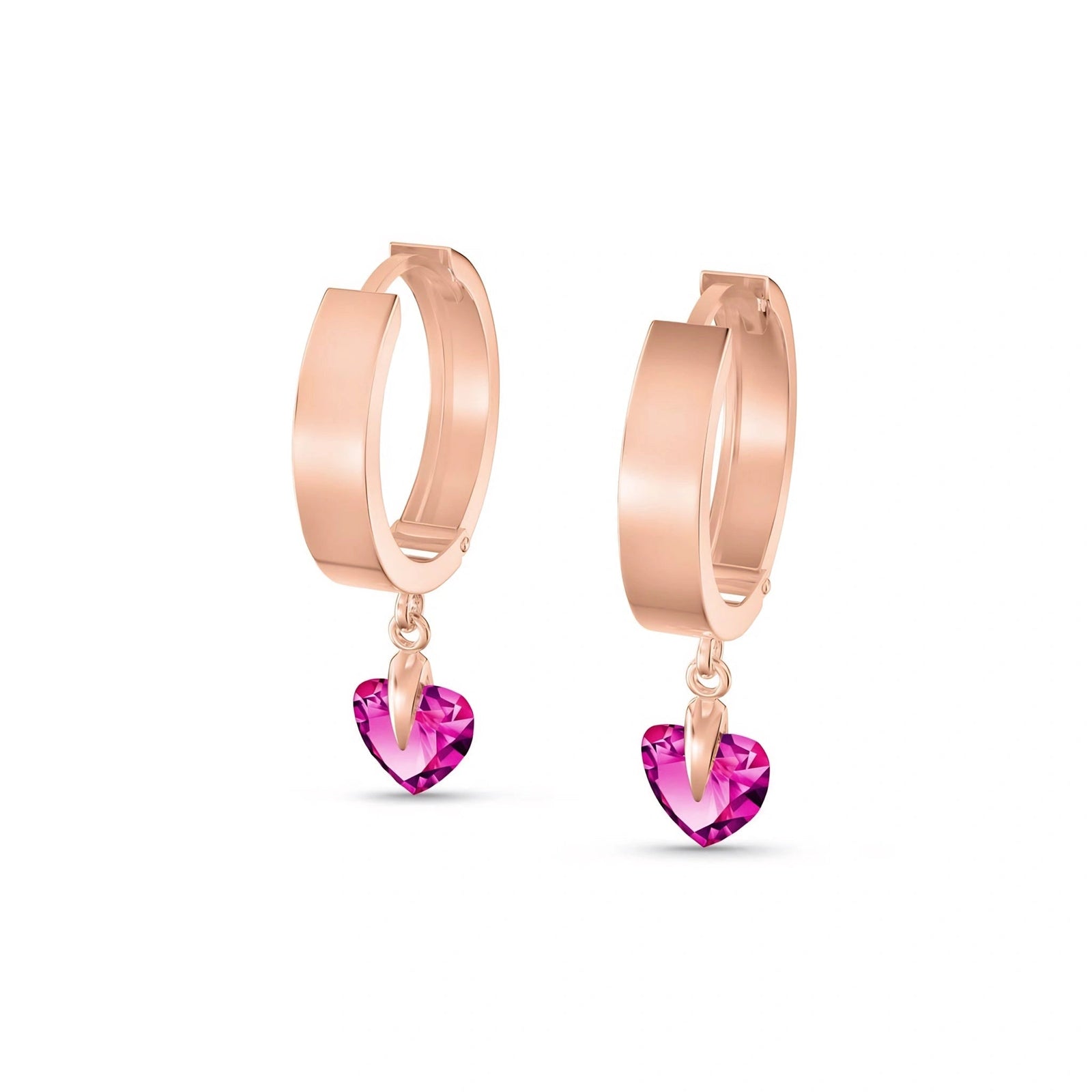 Rose Gold Bloom Earrings Pink Topaz 10K — Enrica