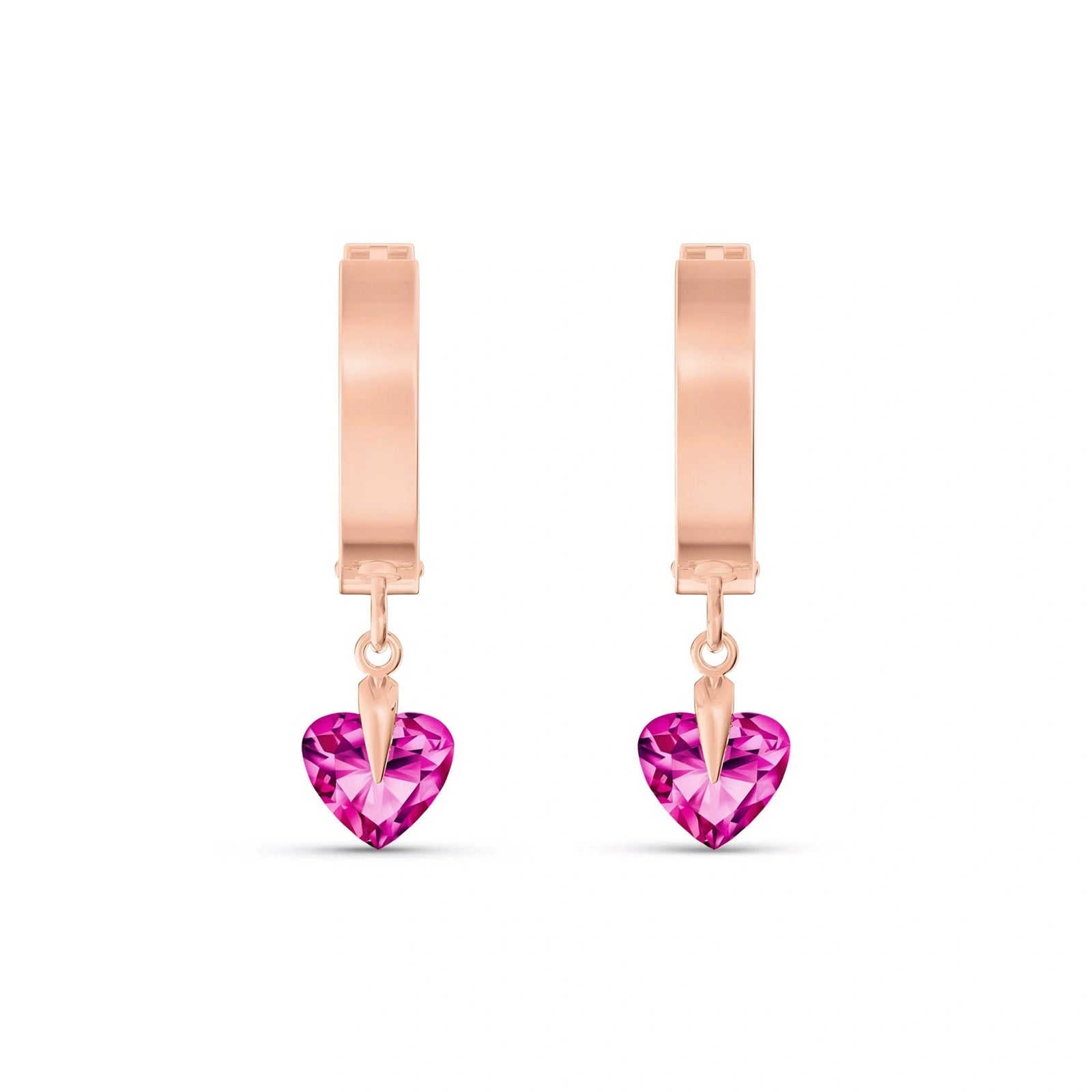 Rose Gold Bloom Earrings Pink Topaz 10K — Enrica