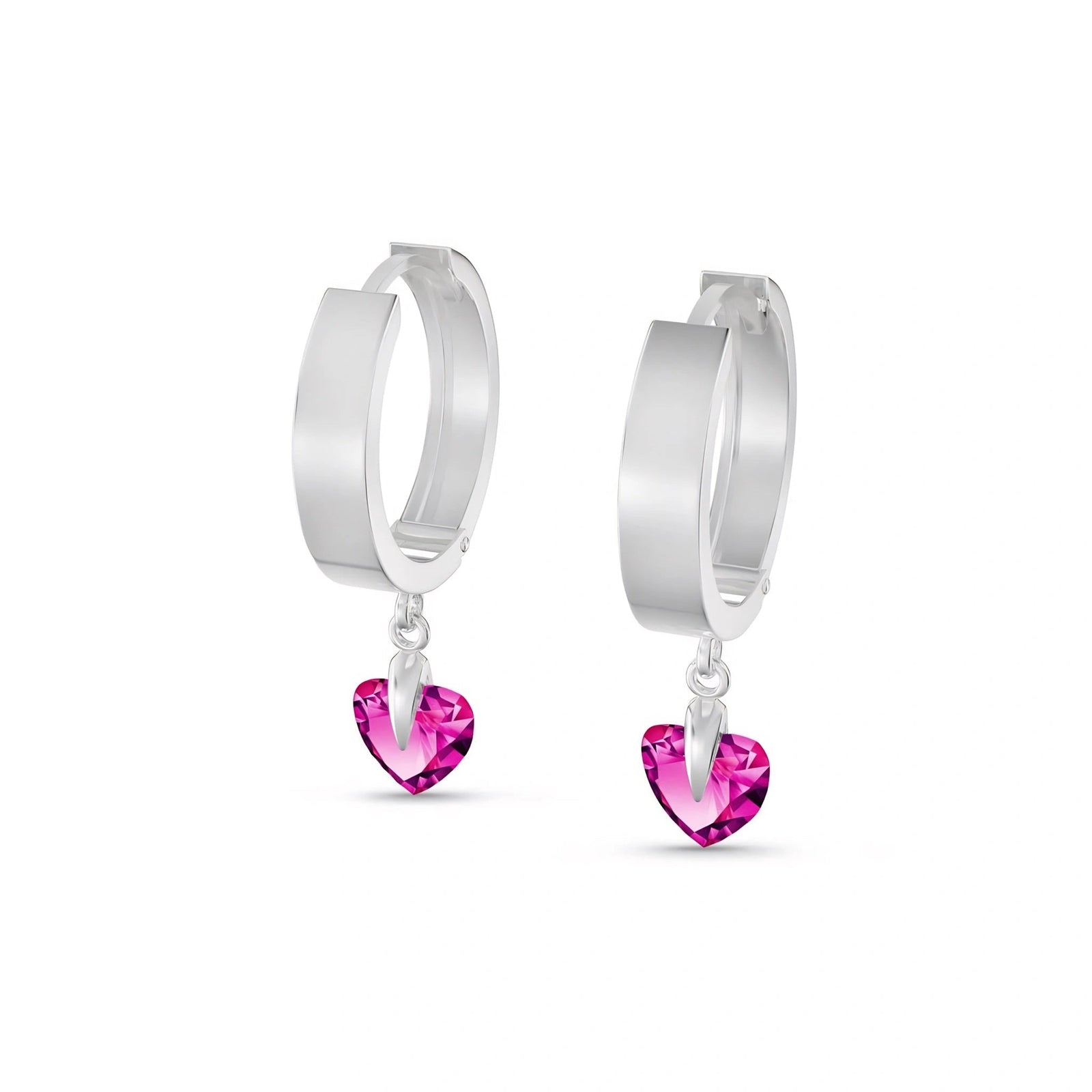 White Gold Bloom Earrings Pink Topaz 10K — Enrica