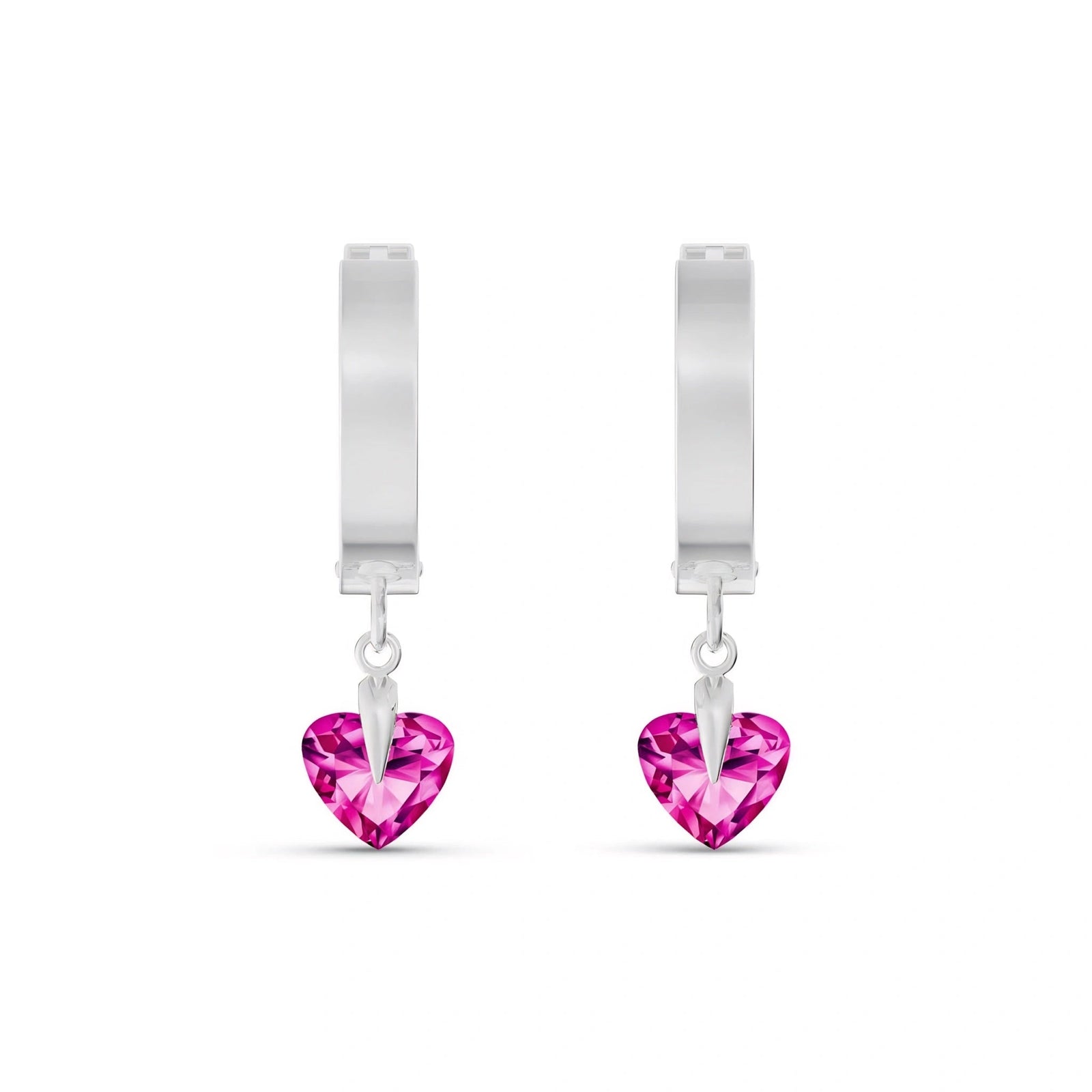 White Gold Bloom Earrings Pink Topaz 10K — Enrica