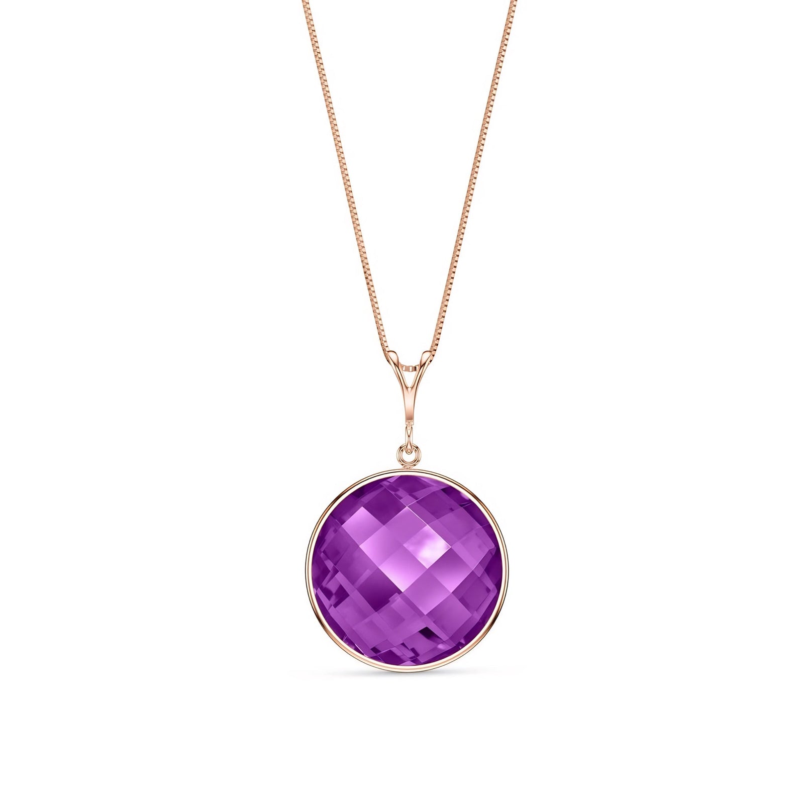 Rose Gold Pendant Necklace Ruby 10K — Cherubina