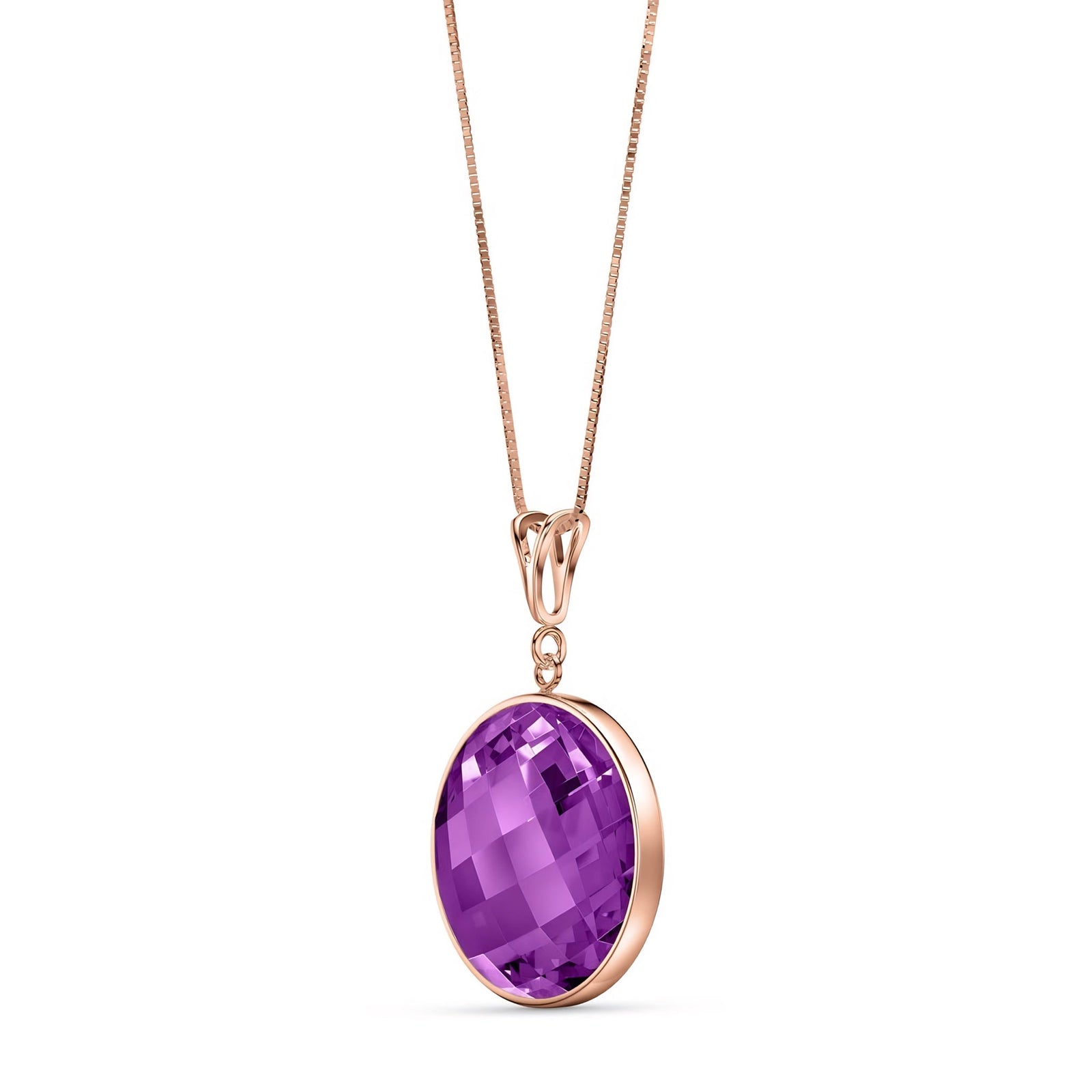 Rose Gold Pendant Necklace Ruby 10K — Cherubina