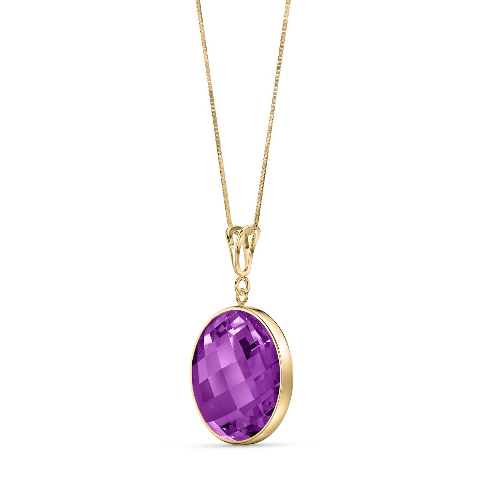 Yellow Gold Pendant Necklace Ruby 10K — Cherubina