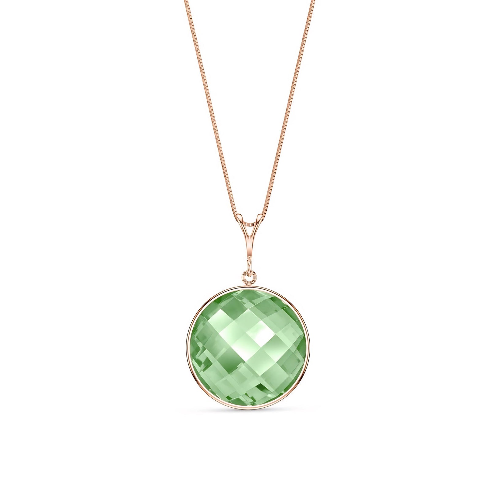 Rose Gold Pendant Necklace Blue Topaz 10K — Cherubina