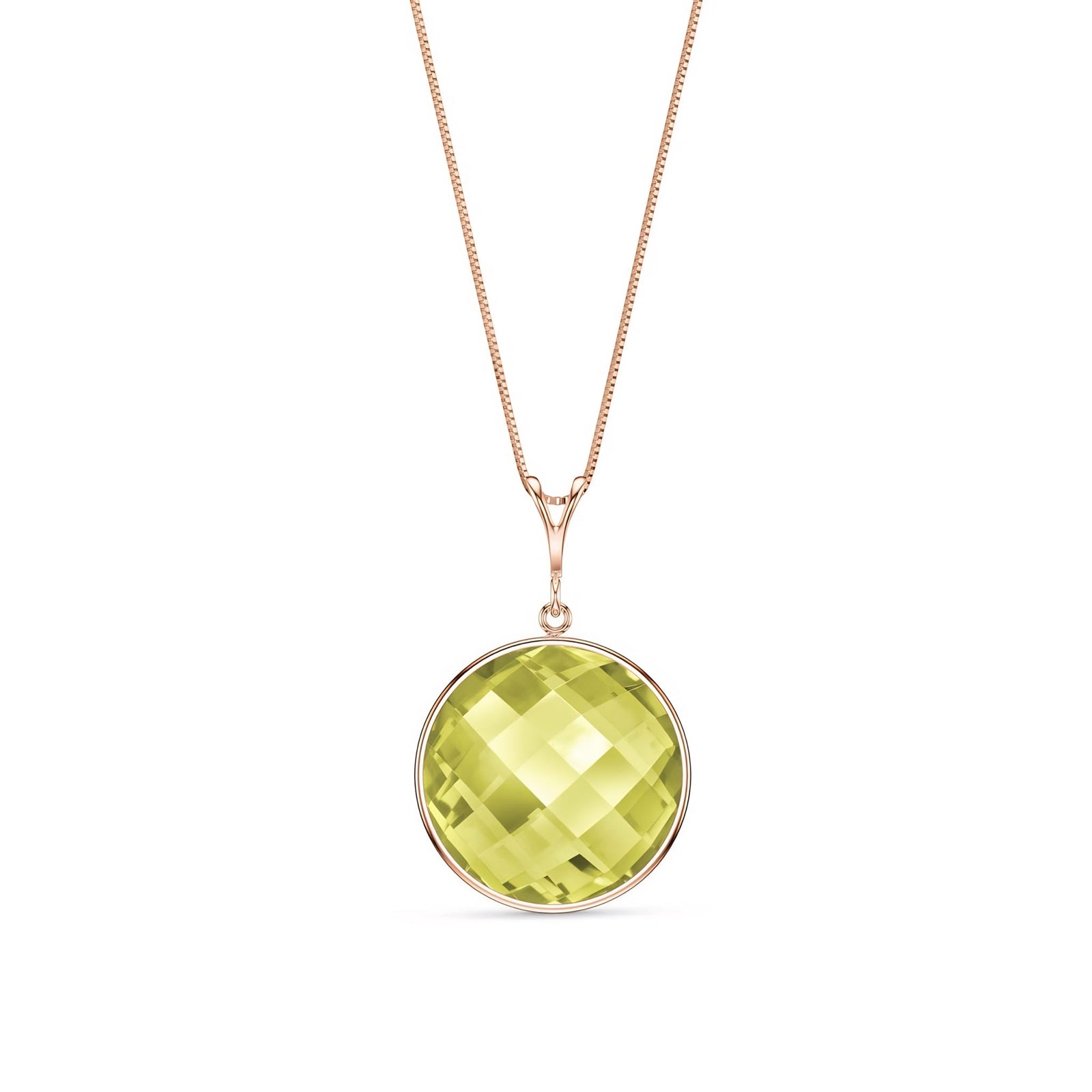 Rose Gold Pendant Necklace Amethyst 10K — Cherubina