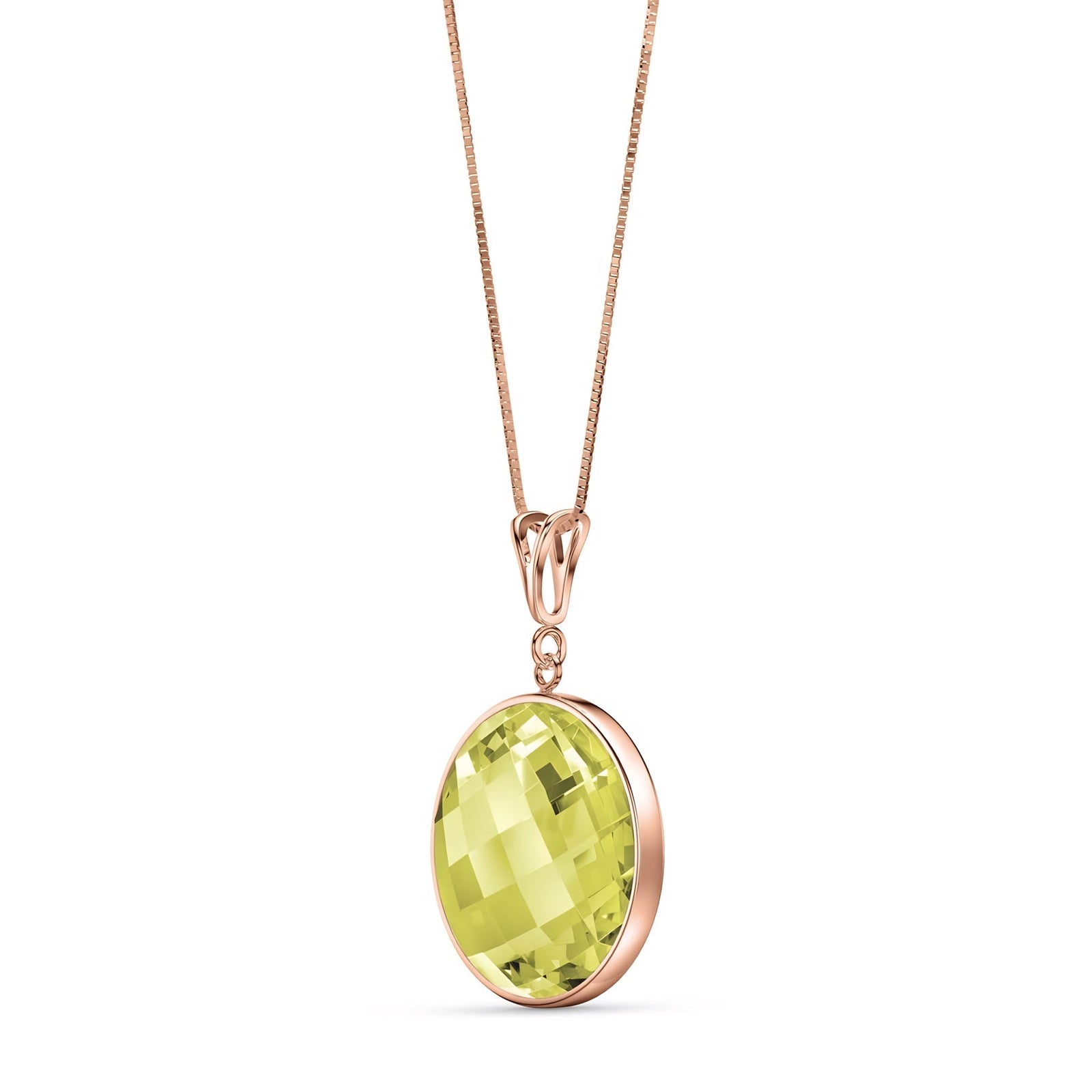 Rose Gold Pendant Necklace Amethyst 10K — Cherubina