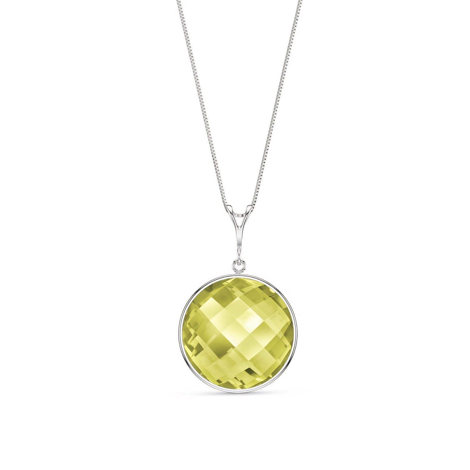 White Gold Pendant Necklace Amethyst 10K — Cherubina
