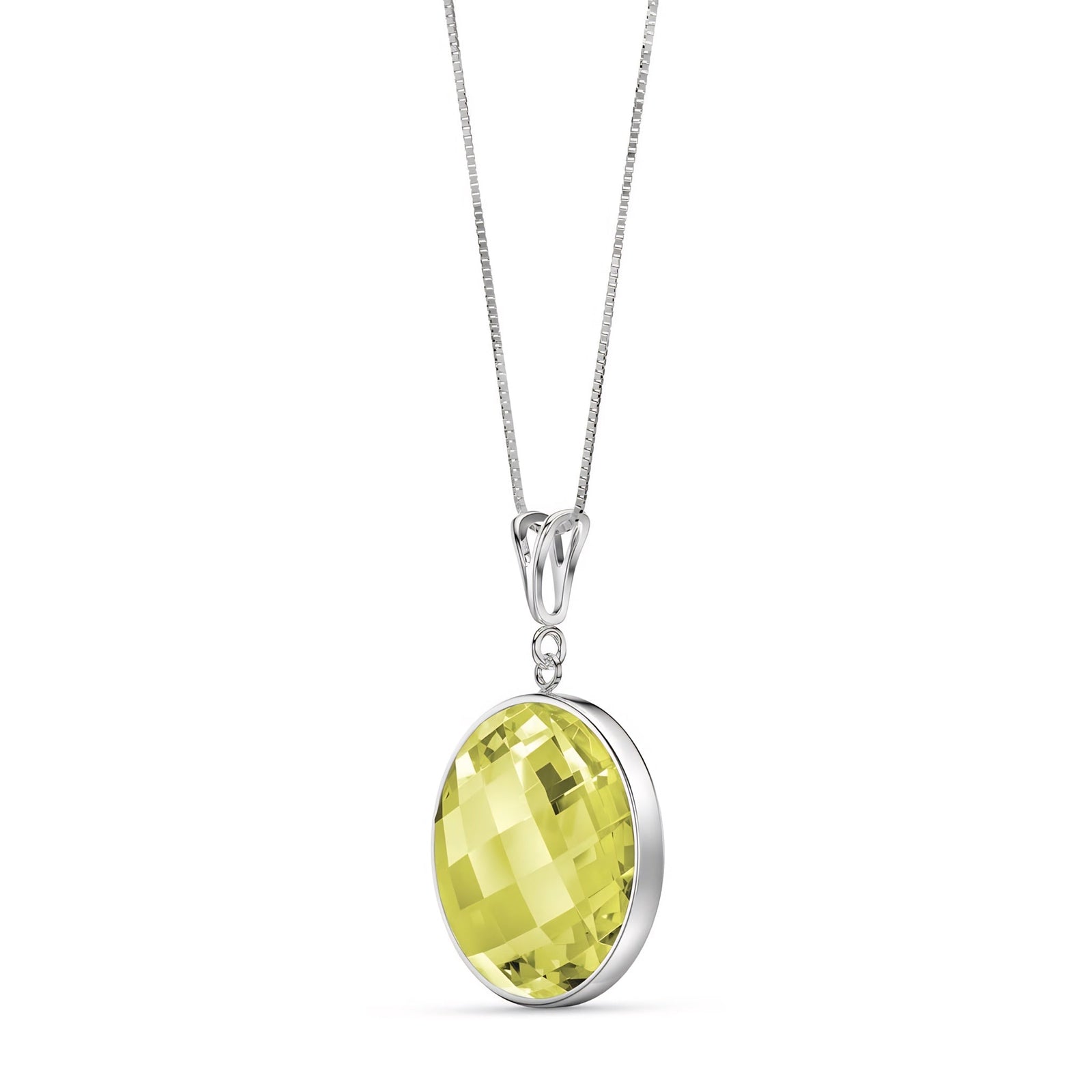 White Gold Pendant Necklace Amethyst 10K — Cherubina