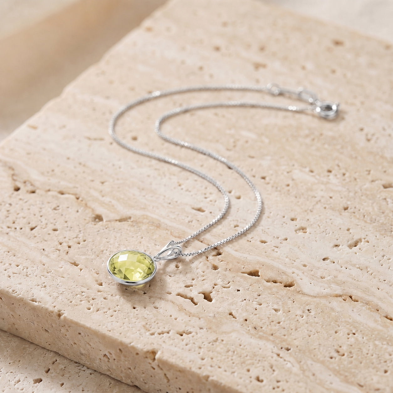 White Gold Pendant Necklace Amethyst 10K — Cherubina