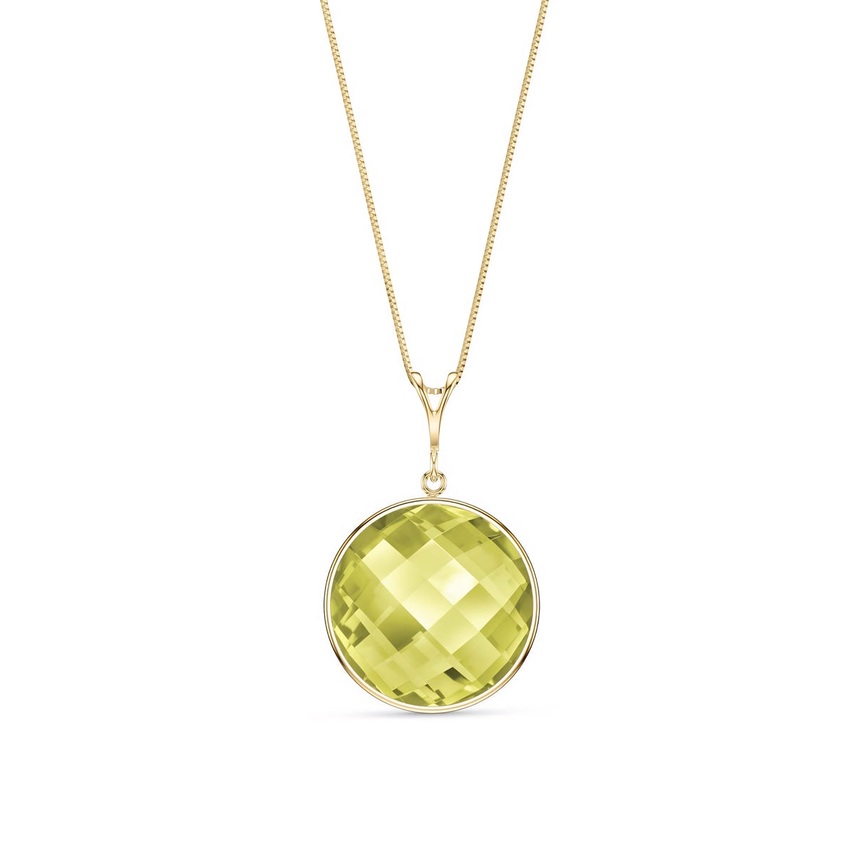 Yellow Gold Pendant Necklace Amethyst 10K — Cherubina