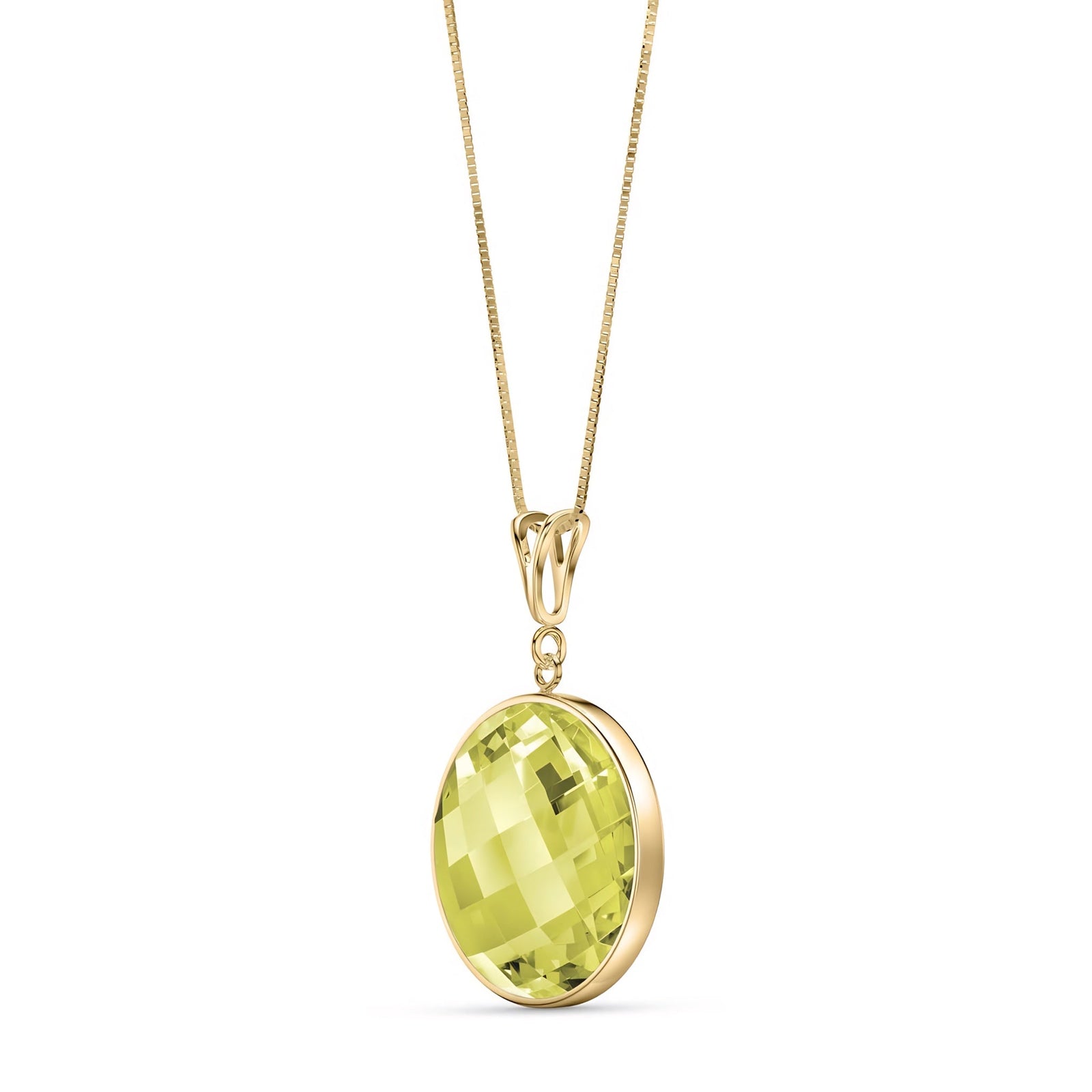 Yellow Gold Pendant Necklace Amethyst 10K — Cherubina