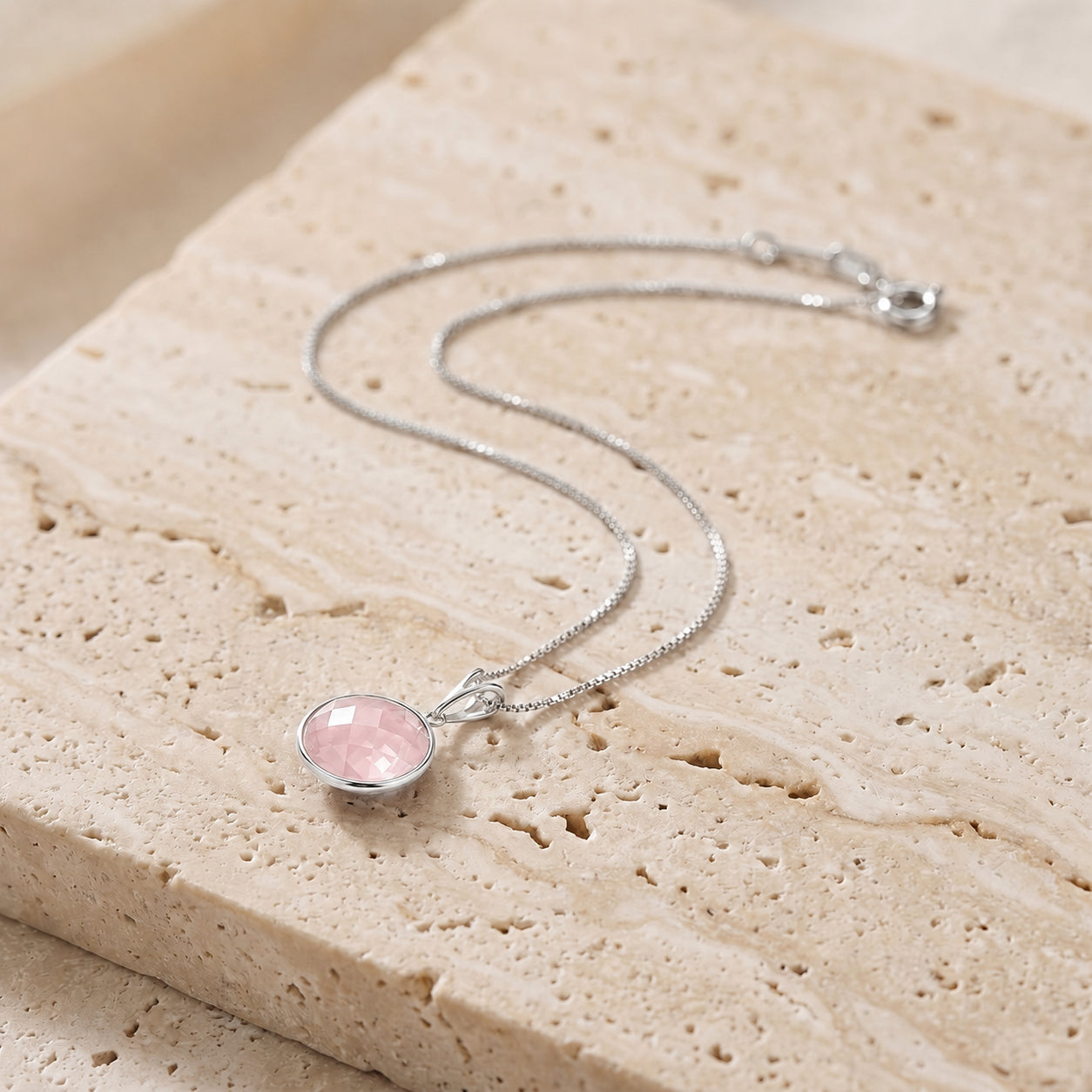 White Gold Pendant Necklace Green Amethyst 10K — Cherubina