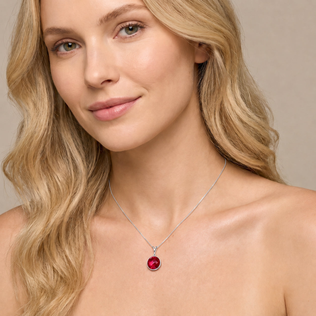 White Gold Pendant Necklace White Topaz 10K — Cherubina