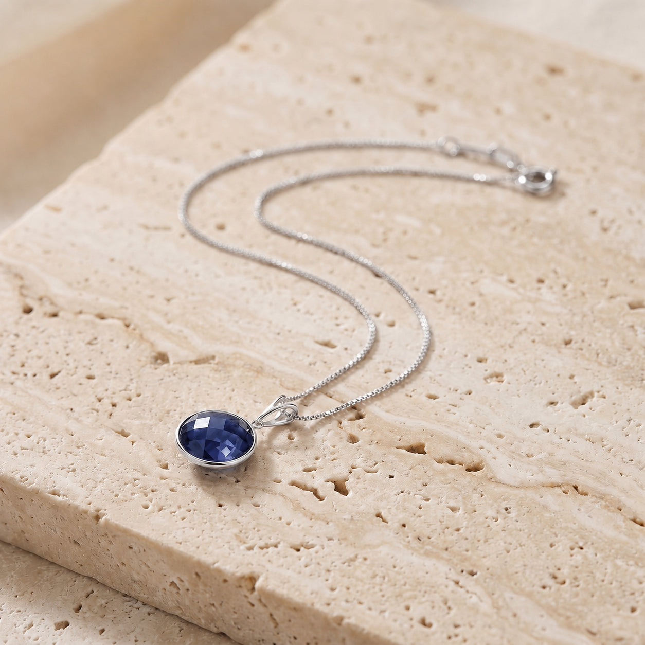 White Gold Pendant Necklace Lemon Quartz 10K — Cherubina