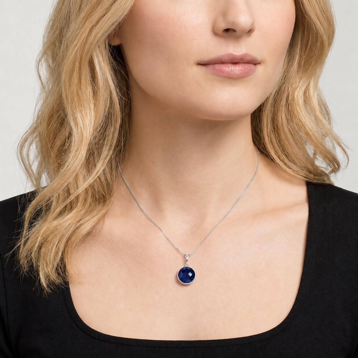 White Gold Pendant Necklace Lemon Quartz 10K — Cherubina
