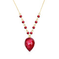 Yellow Gold Pendant Necklace Ruby 10K — Aurora