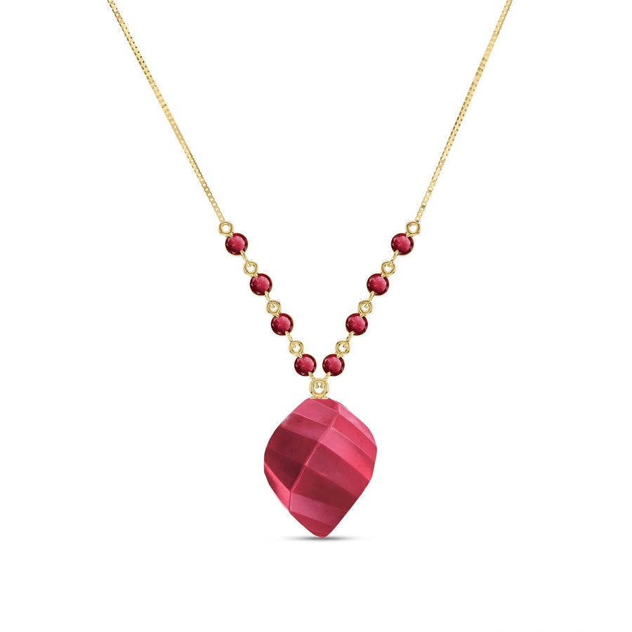 Yellow Gold Reverie Pendant Necklace Ruby 10K — Novella