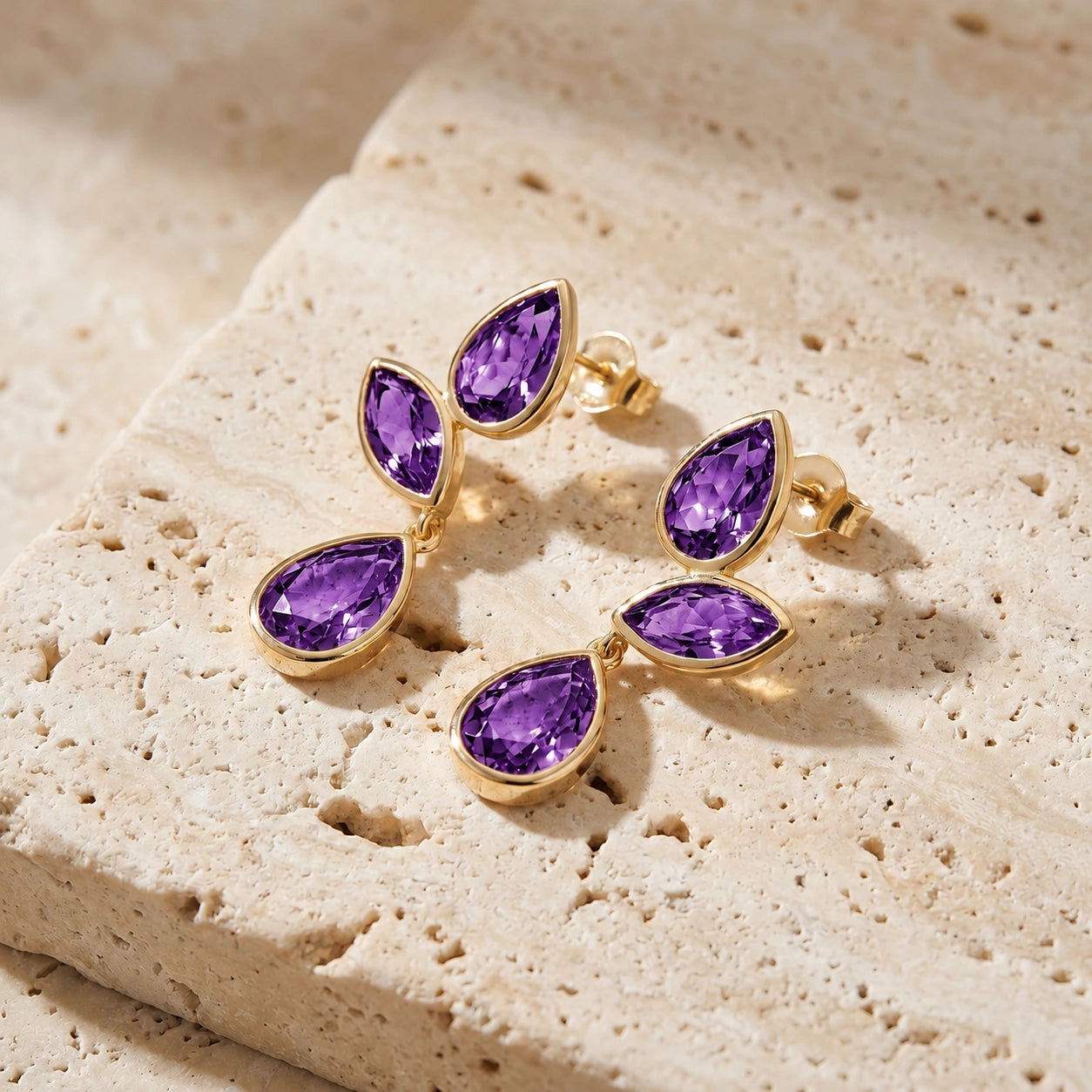 Yellow Gold Amethyst — Ermellina