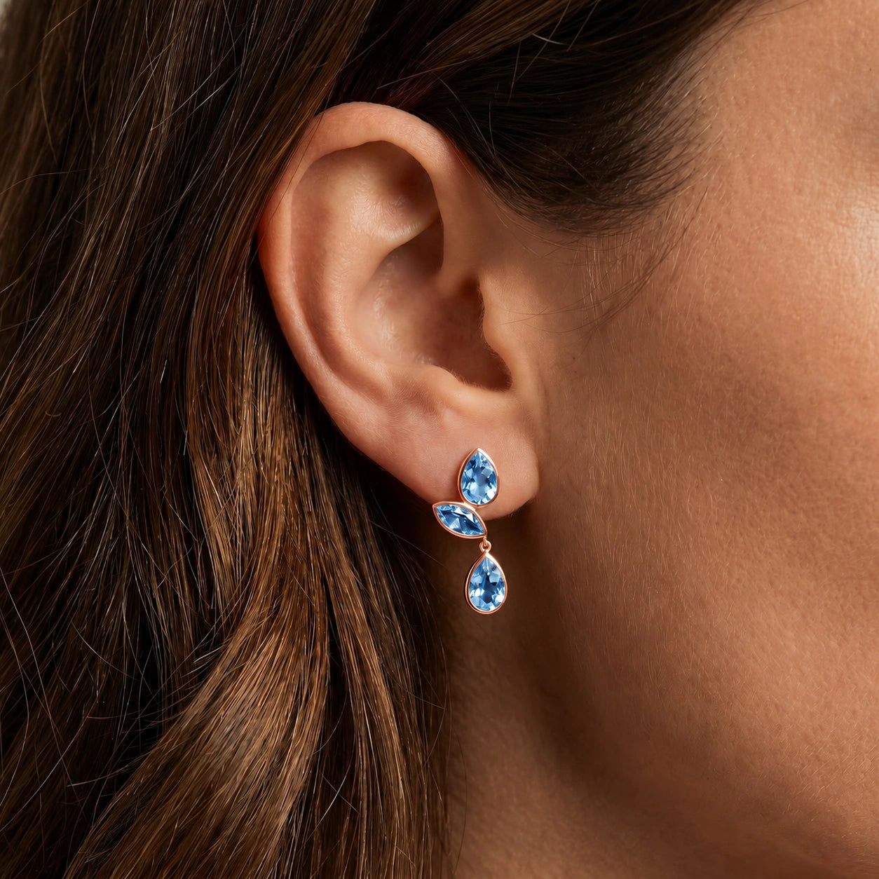Rose Gold Blue Topaz — Ermellina