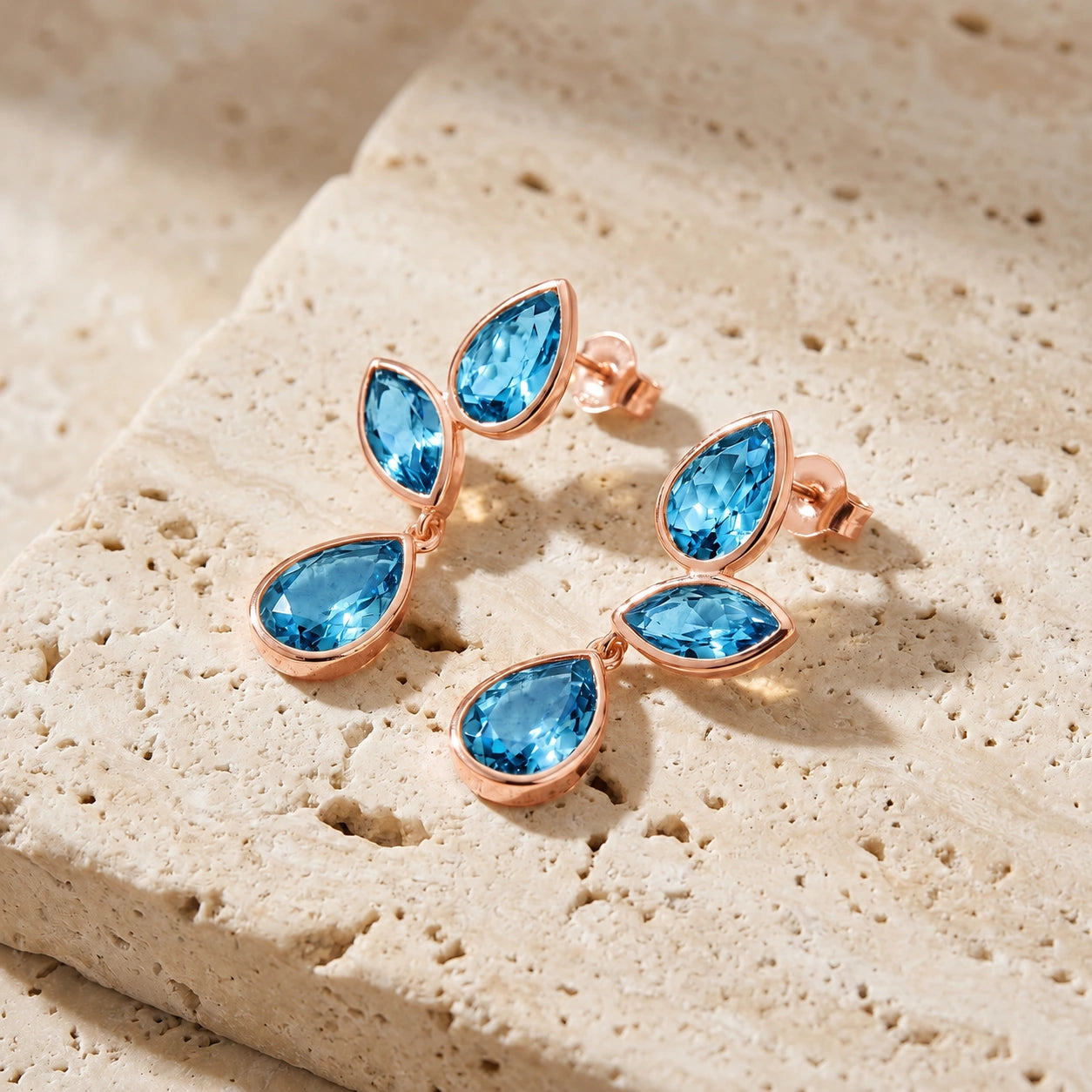 Rose Gold Blue Topaz — Ermellina