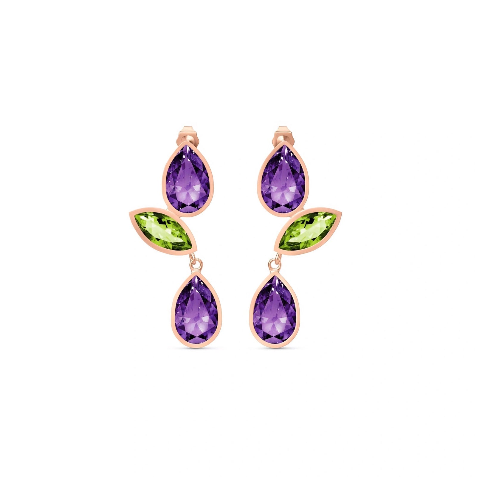 Rose Gold Peridot & Amethyst — Ermellina