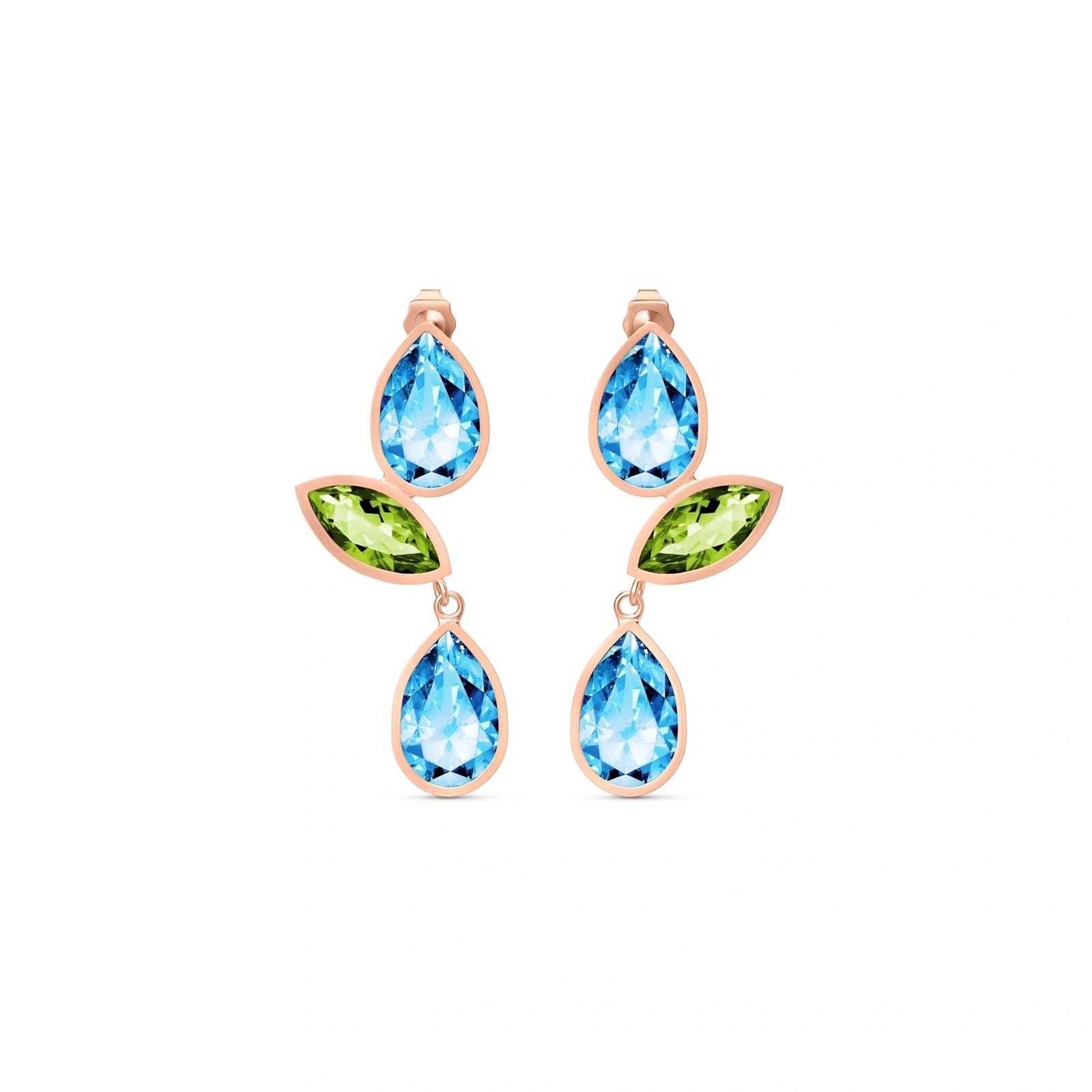Rose Gold Peridot & Blue Topaz — Ermellina