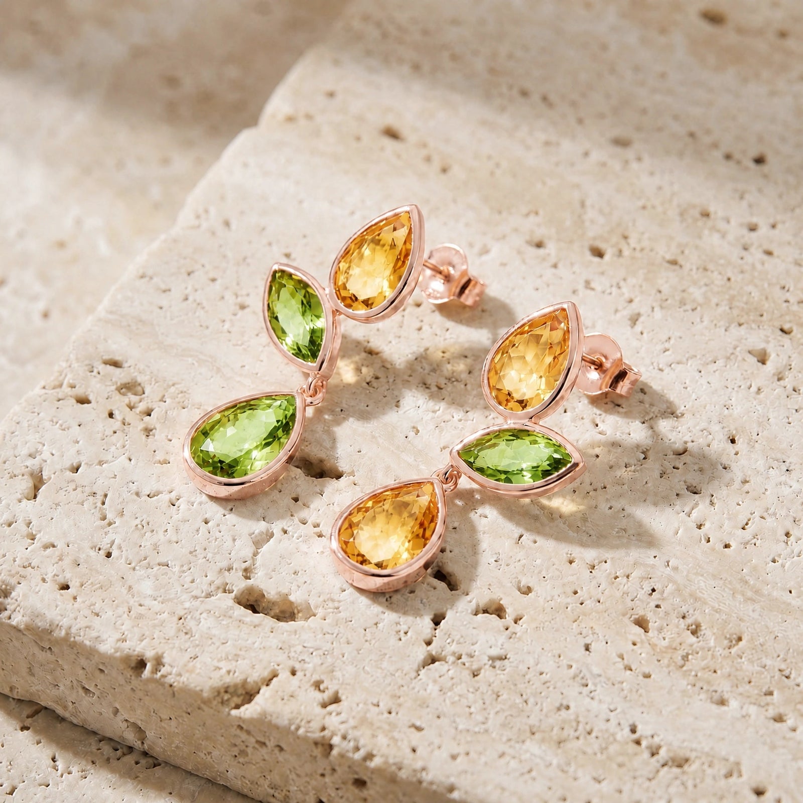 Rose Gold Peridot & Citrine — Ermellina