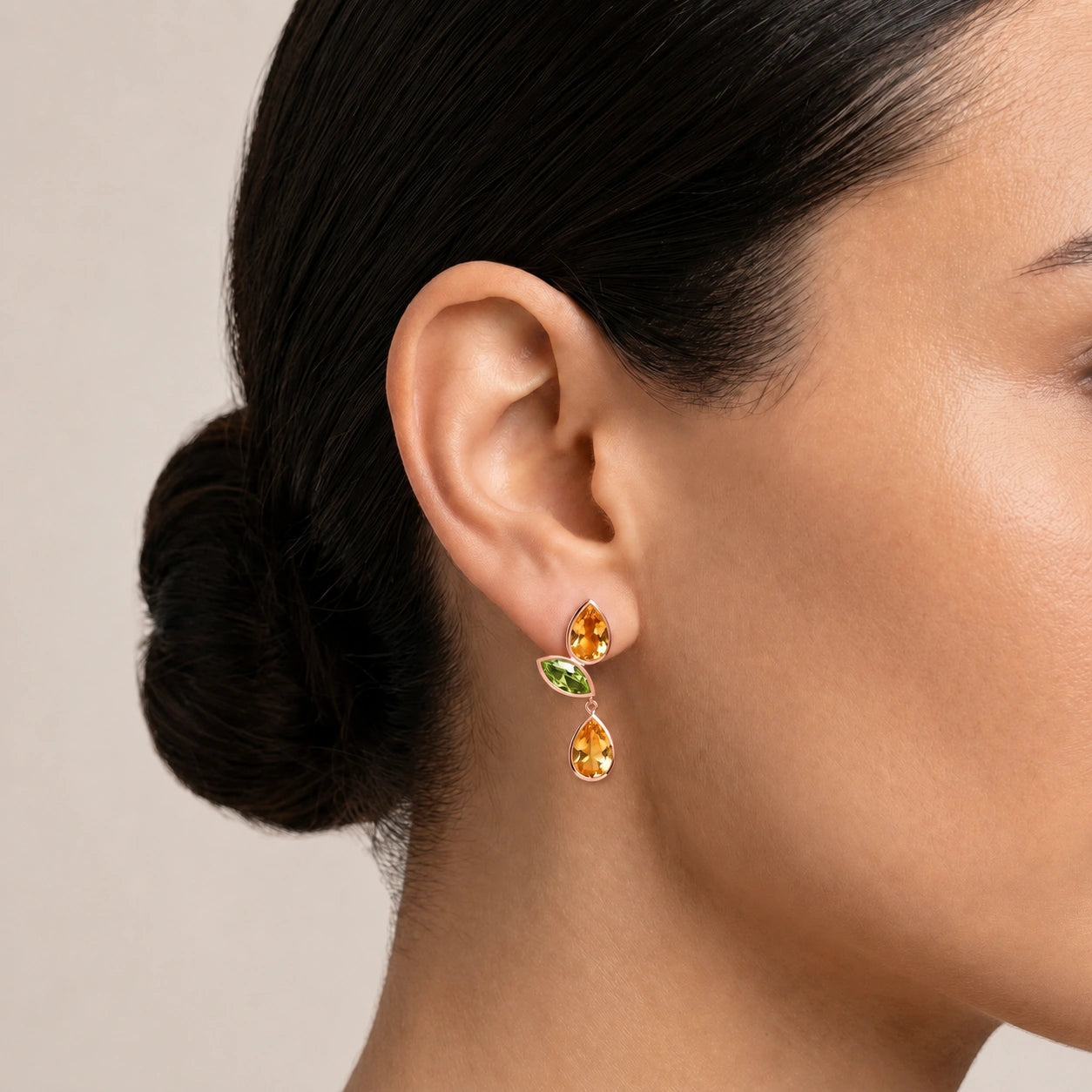 Rose Gold Peridot & Citrine — Ermellina