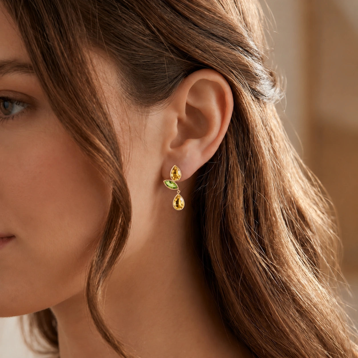 Rose Gold Peridot & Citrine — Ermellina