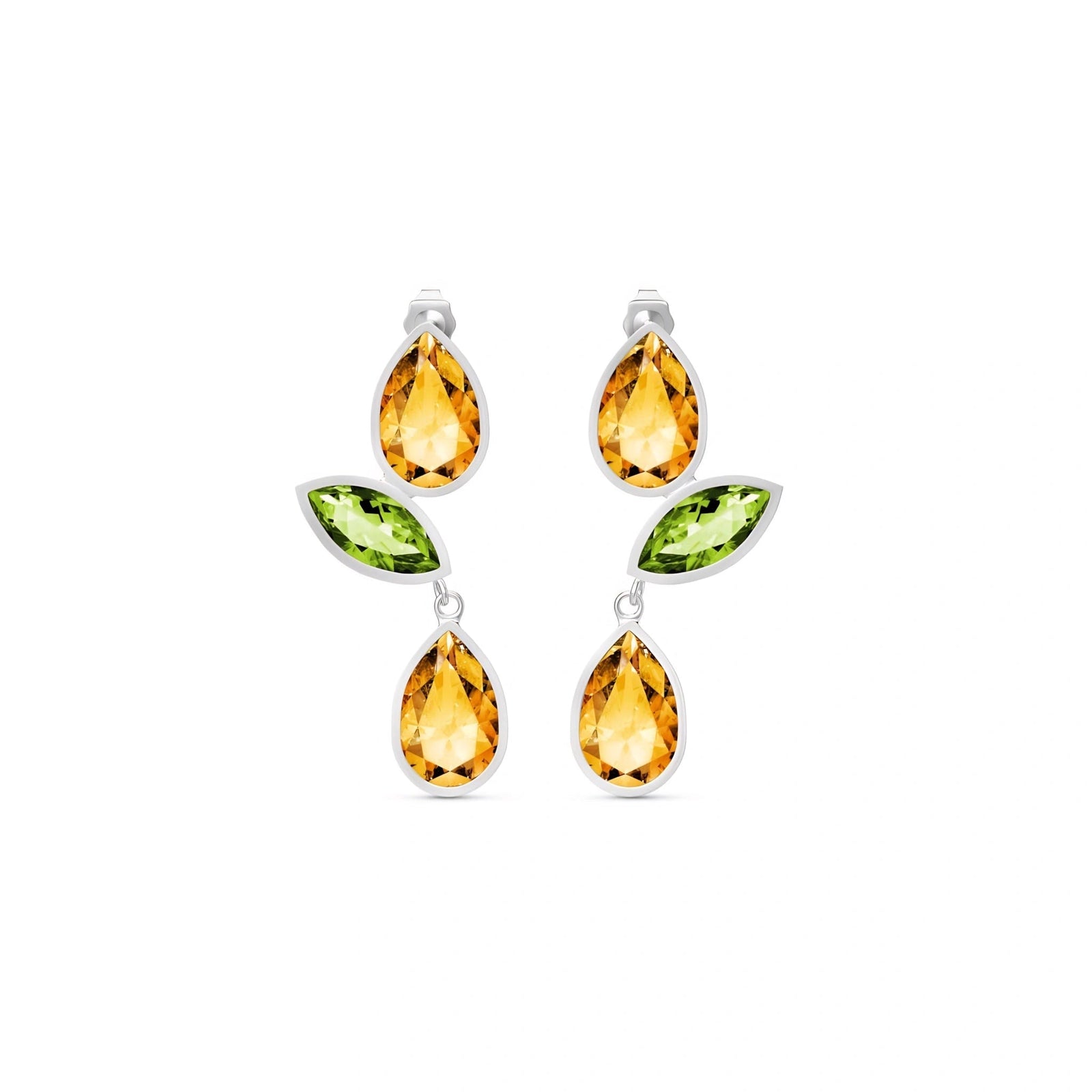White Gold Peridot & Citrine — Ermellina