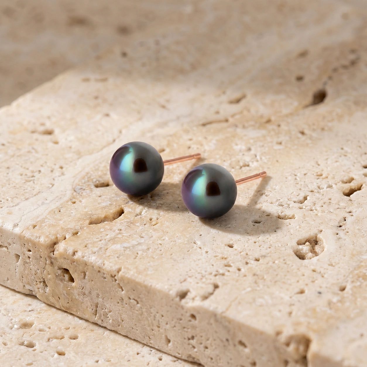 Rose Gold Heritage Earrings Pearl 10K — Ermenegilda