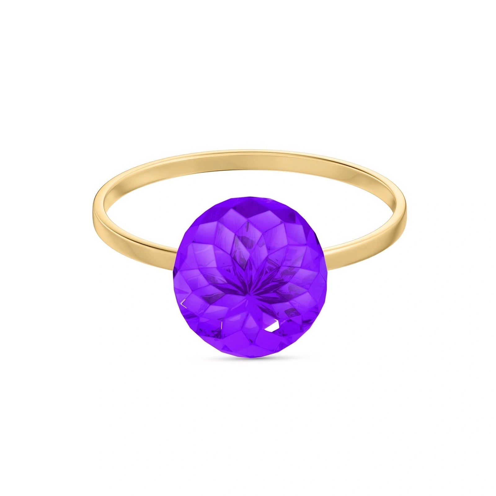 Yellow Gold Amethyst — Demetra