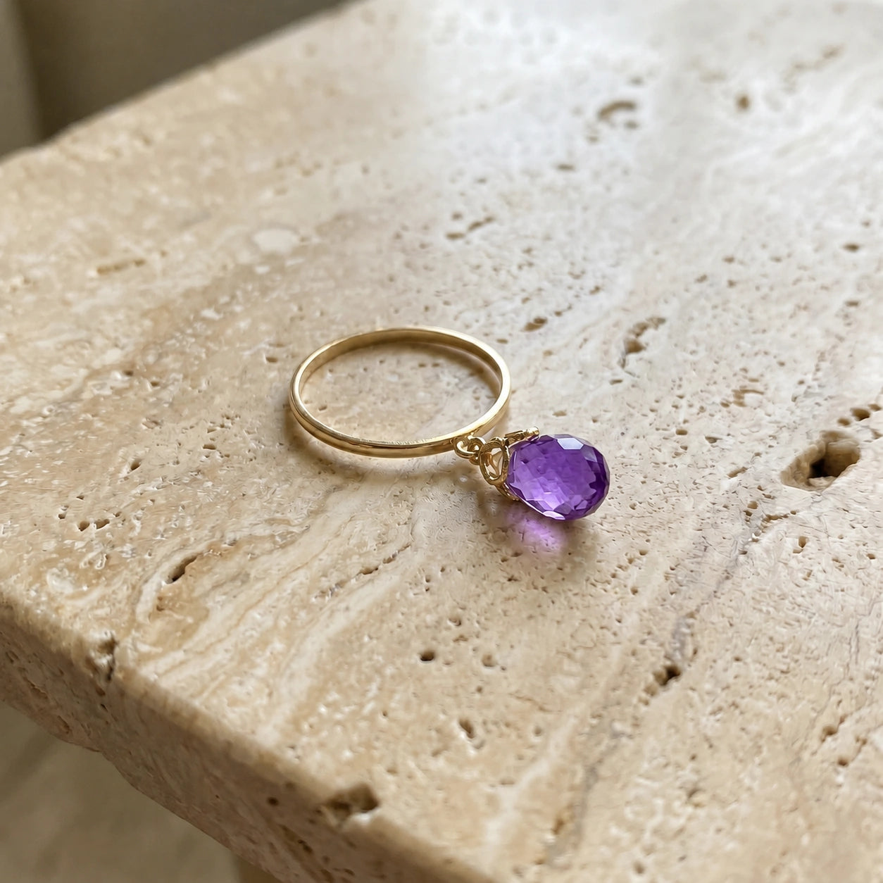 Yellow Gold Amethyst — Demetra