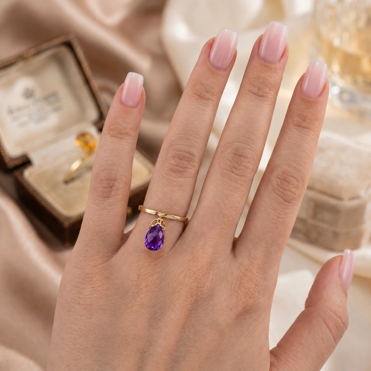 Yellow Gold Amethyst — Demetra