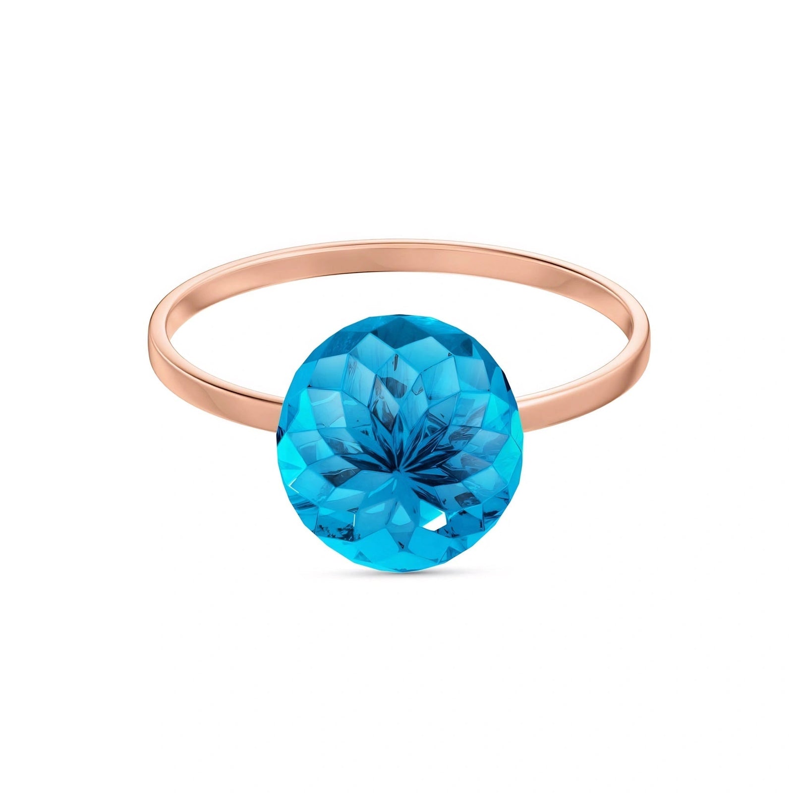 Rose Gold Blue Topaz — Demetra