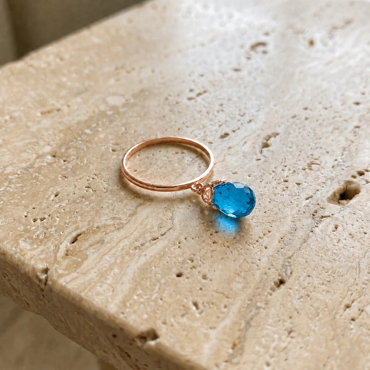 Rose Gold Blue Topaz — Demetra
