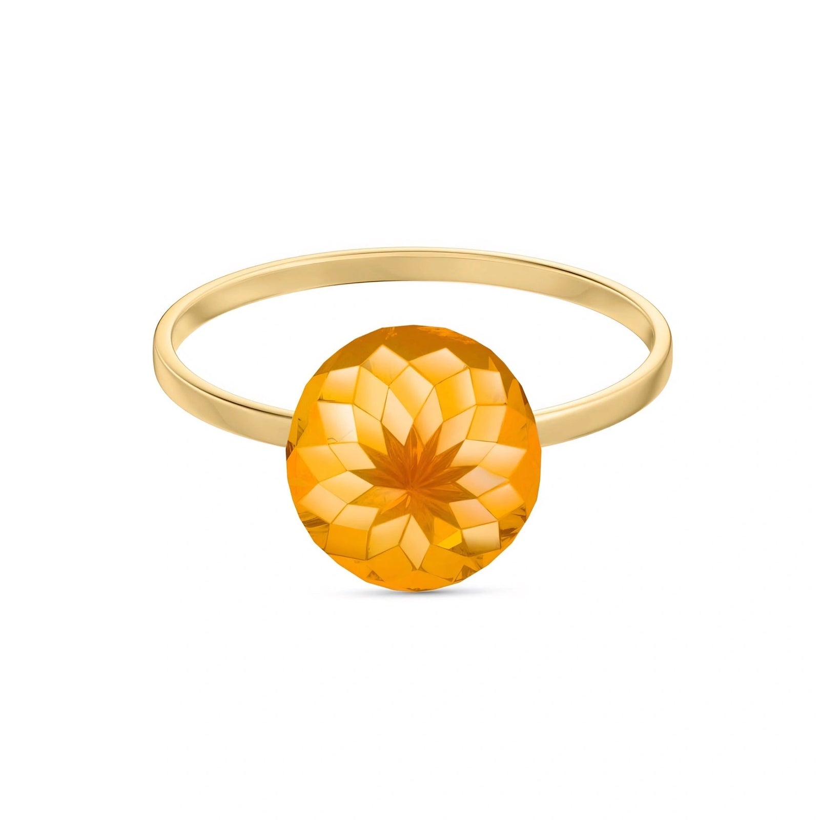 Yellow Gold Citrine — Demetra