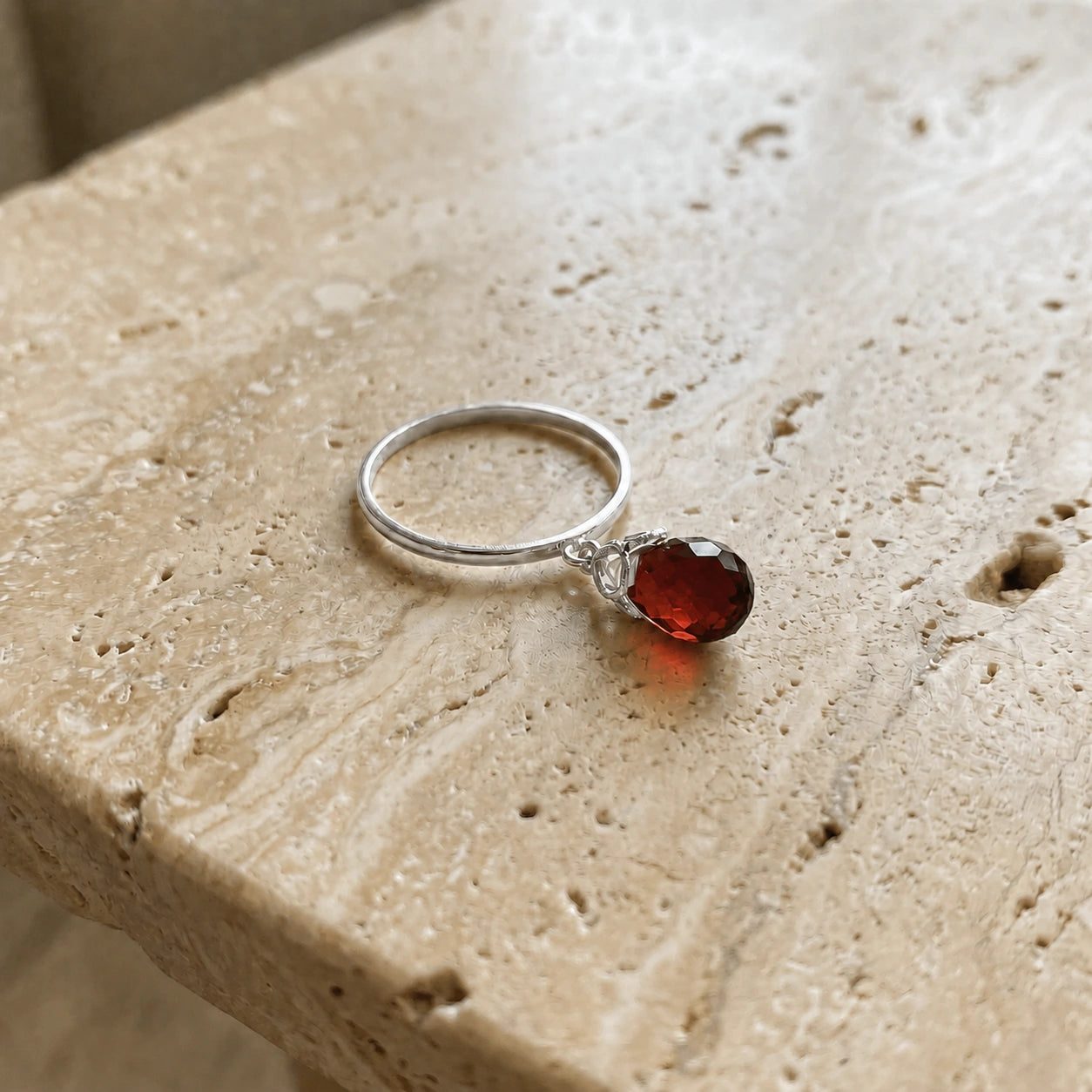 White Gold Garnet — Demetra