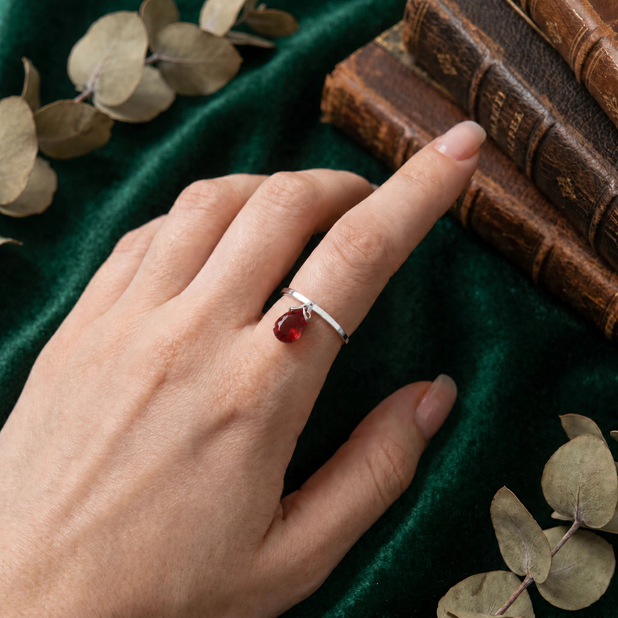 White Gold Garnet — Demetra