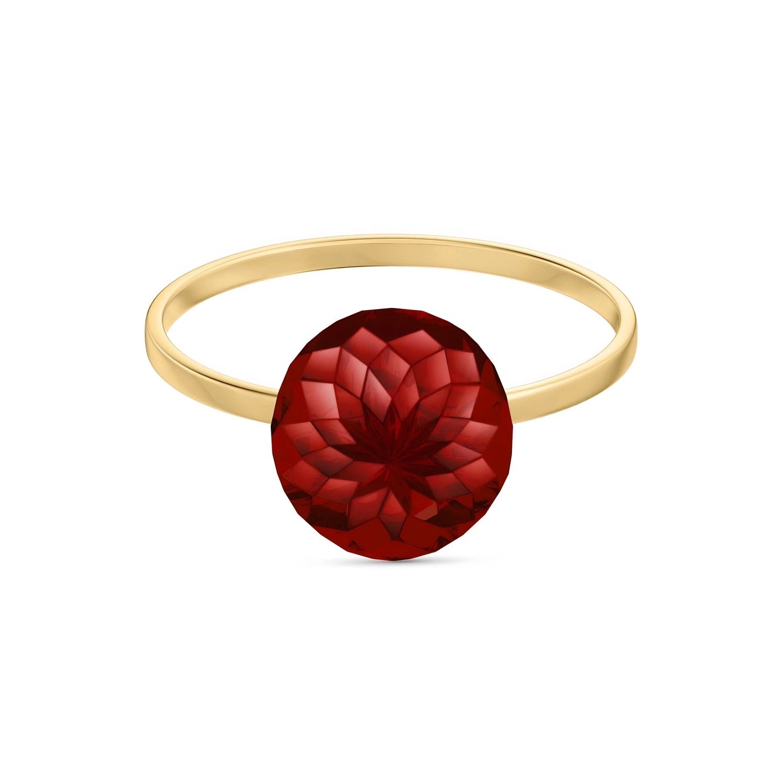 Yellow Gold Garnet — Demetra