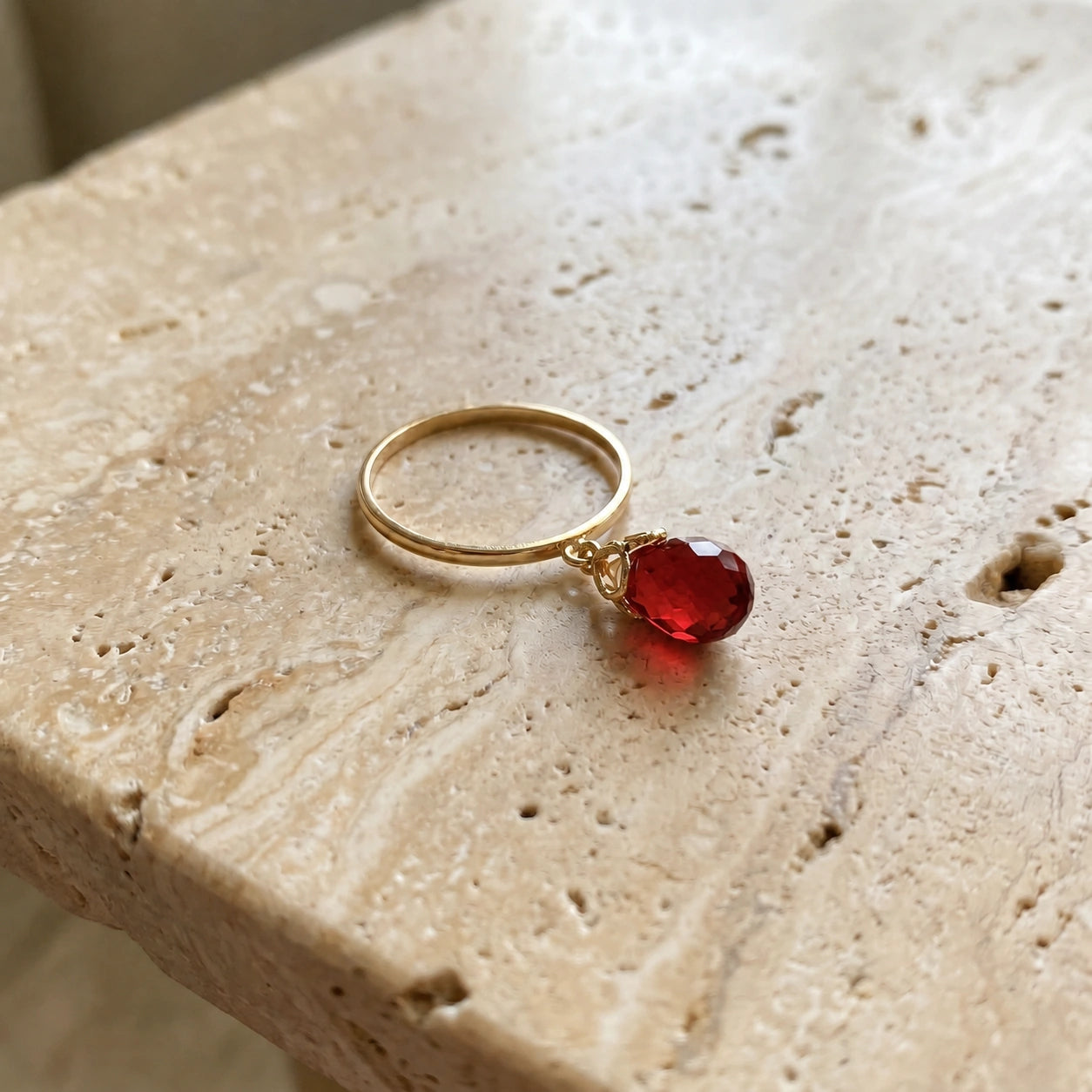 Yellow Gold Garnet — Demetra