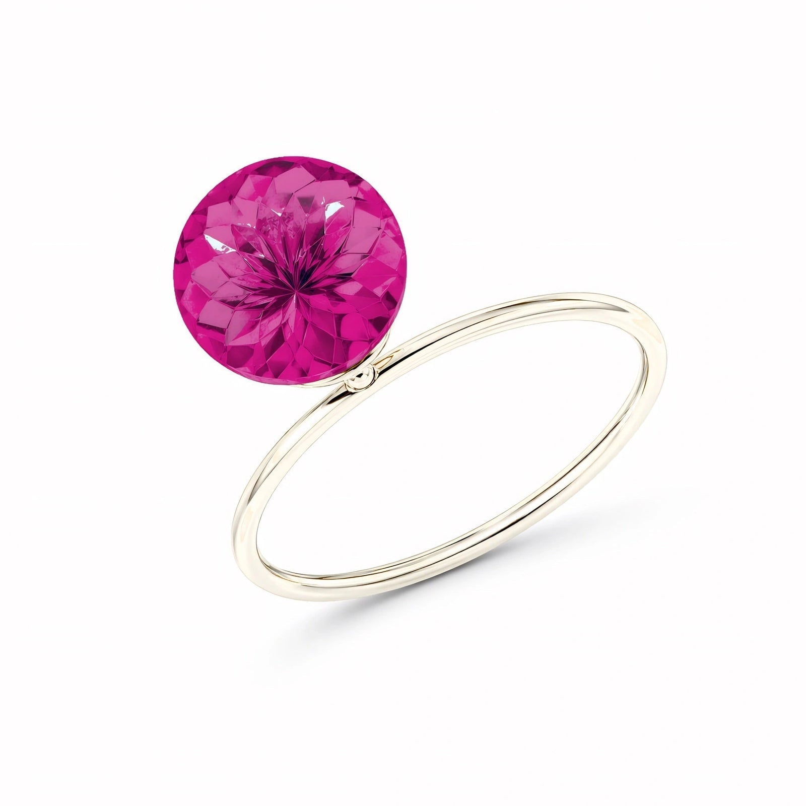 White Gold Pink Topaz — Demetra