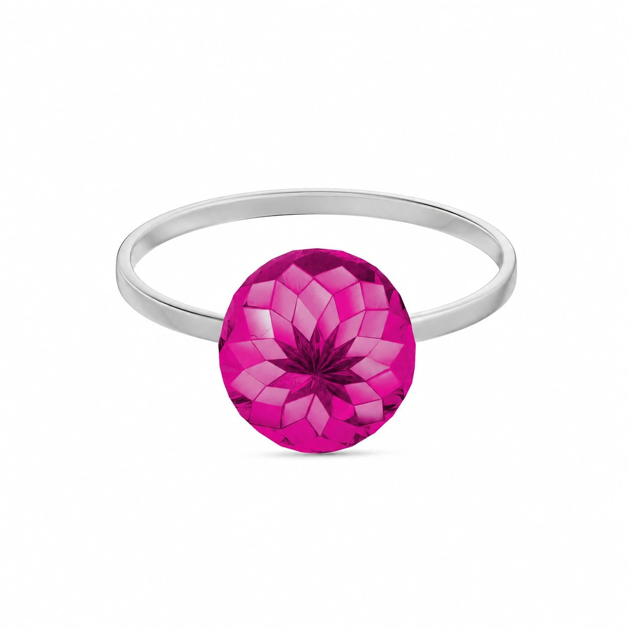 White Gold Pink Topaz — Demetra